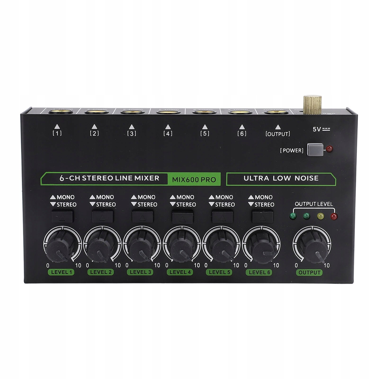 Studio Sound Mixer with RGB Light, Low Noise, 6 Channels (Mono/Stereo) Brand no brand