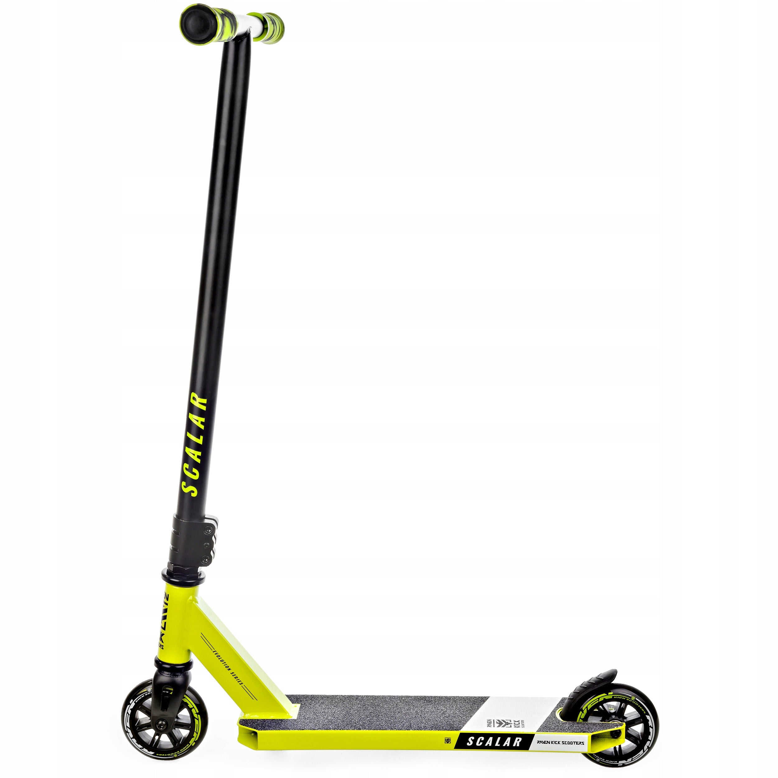 Stunt Scooter RAVEN Evolution Scalar Lime 100mm Color black yellow