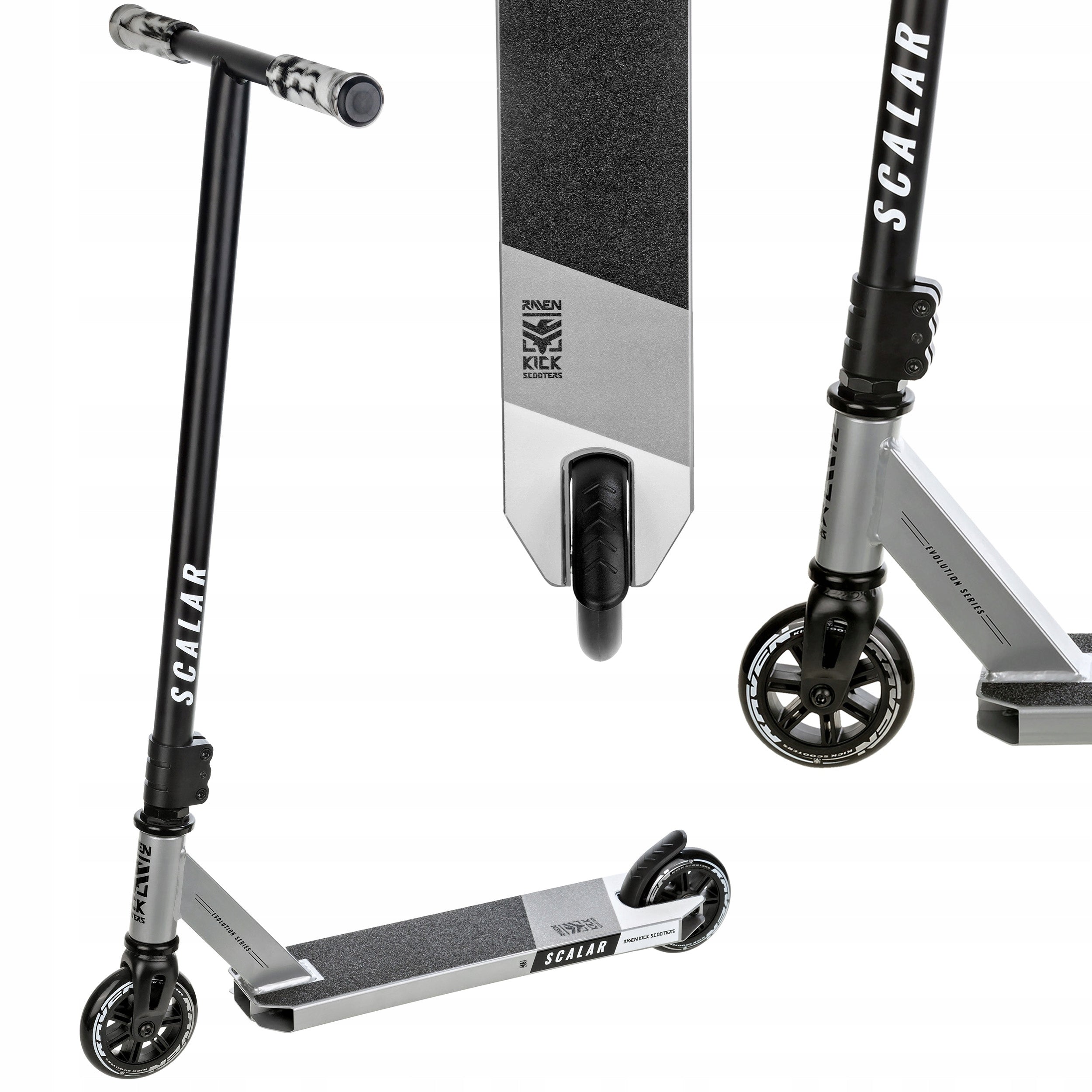 Stunt Scooter RAVEN Evolution Scalar Silver 100mm