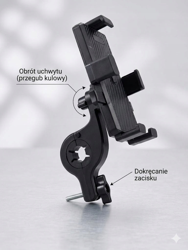 Sturdy Bicycle Phone Holder – 360° Glowica – Strong and Stable For mobile