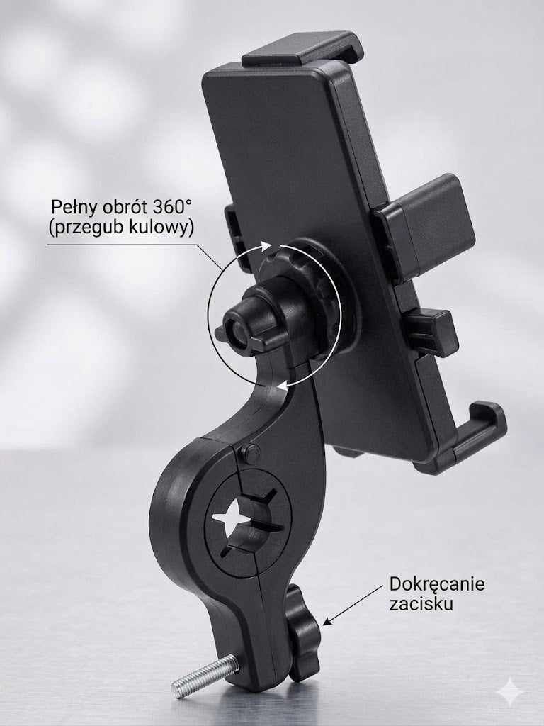 Sturdy Bicycle Phone Holder – 360° Glowica – Strong and Stable Product weight with unit packaging 0.2 kg