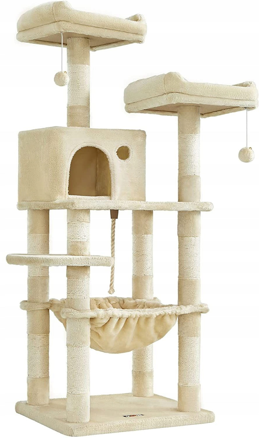 Sturdy scratching post cat house tower bed cave posts sisal beige EAN (GTIN) 6955880393978
