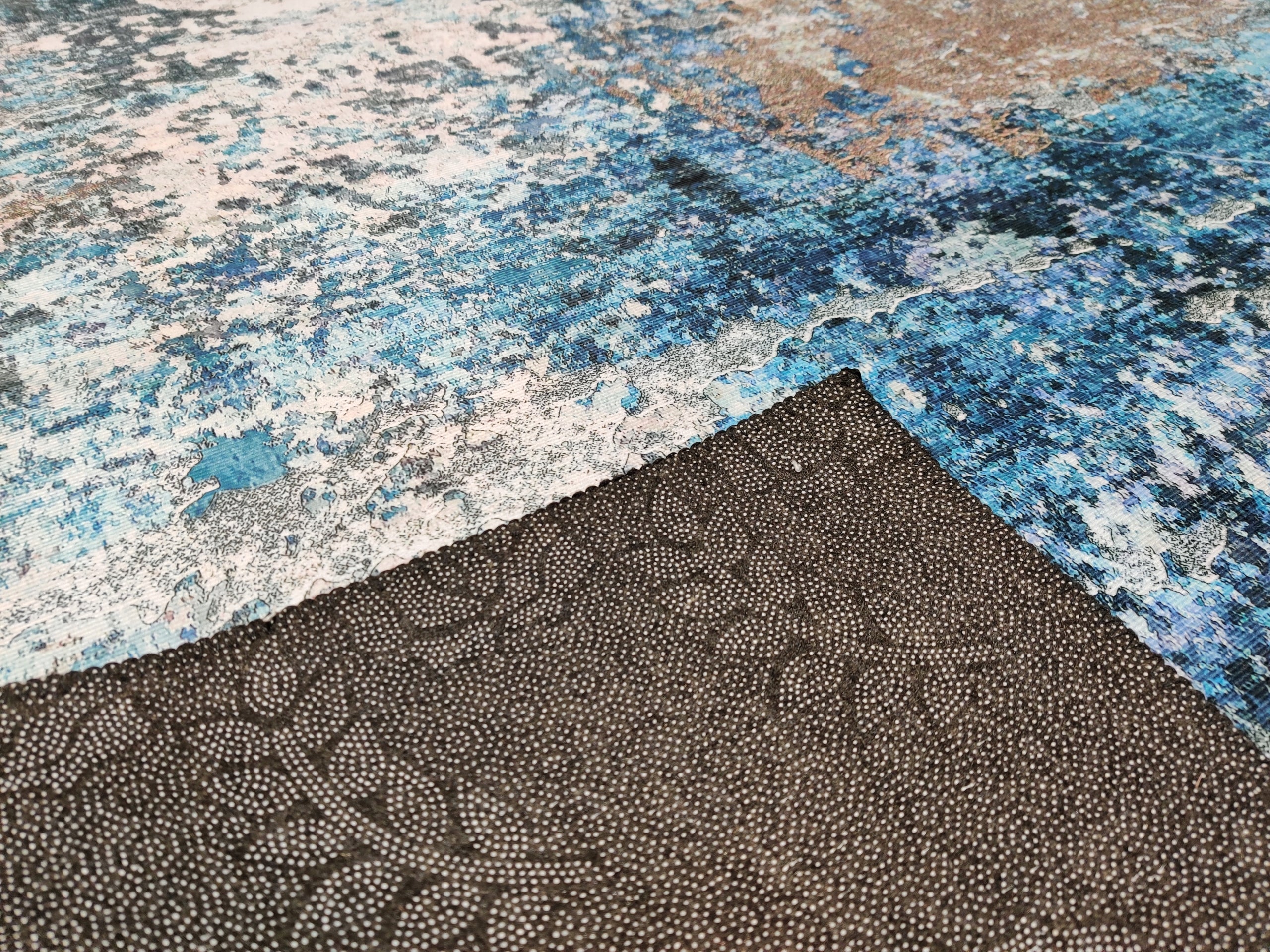 Stylish Carpet Fancy 160x230 Modern Stone Blue Brown Glamour Kind mat