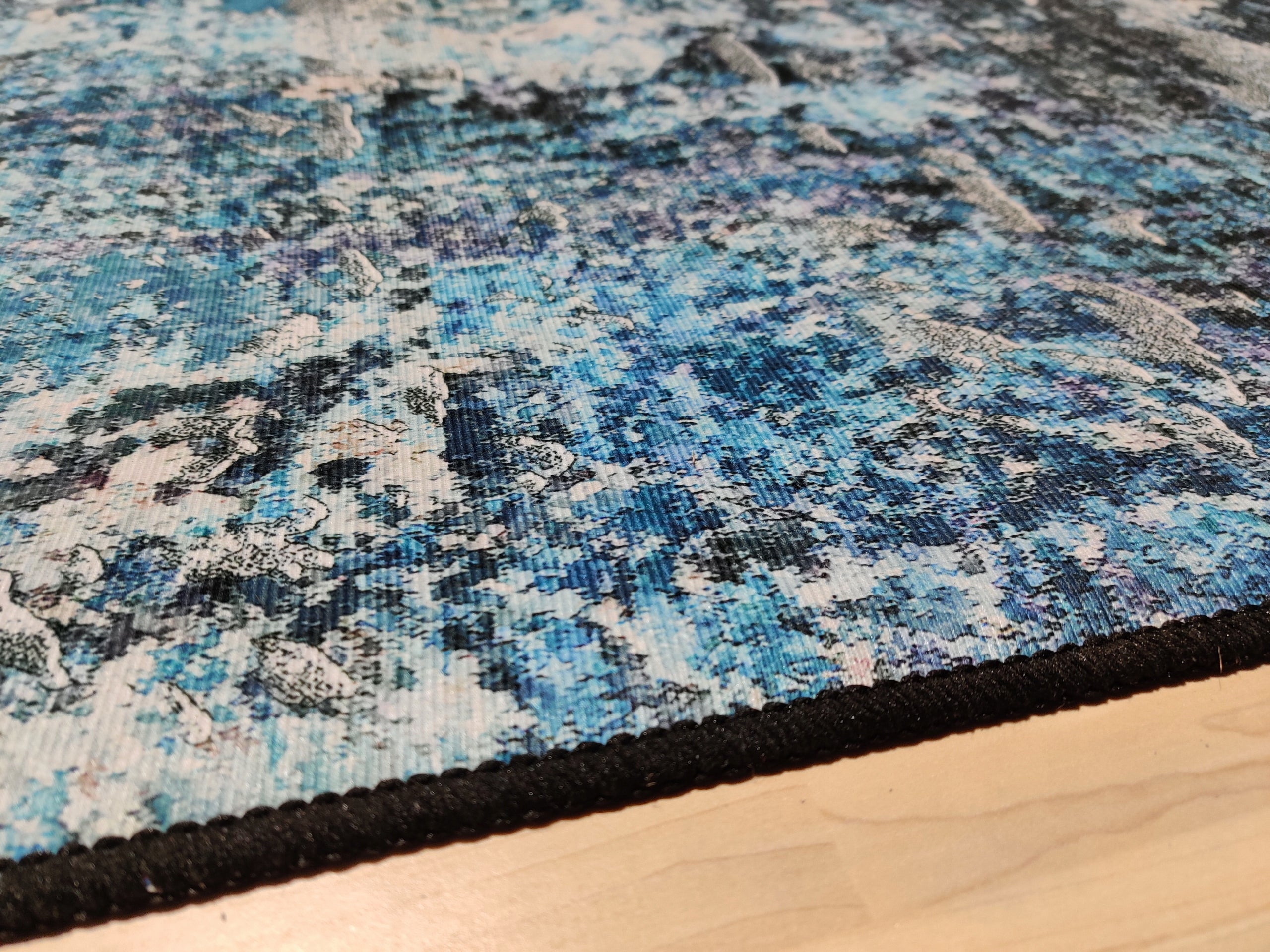Stylish Carpet Fancy 160x230 Modern Stone Blue Brown Glamour Length 230 cm