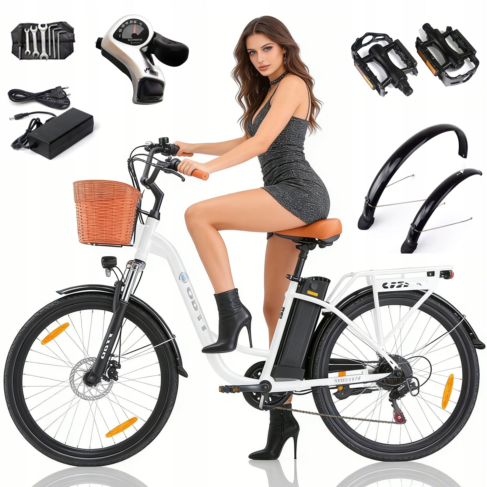 Stylish Men's/Women's Electric Bikes TTGO YY-26ST 250W 14.5AH 75KM EU