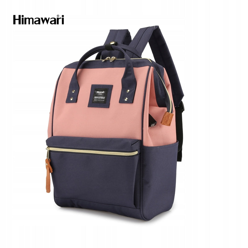 Stylish women's backpack Himawari navy blue-pink waterproof roomy Packaging status original