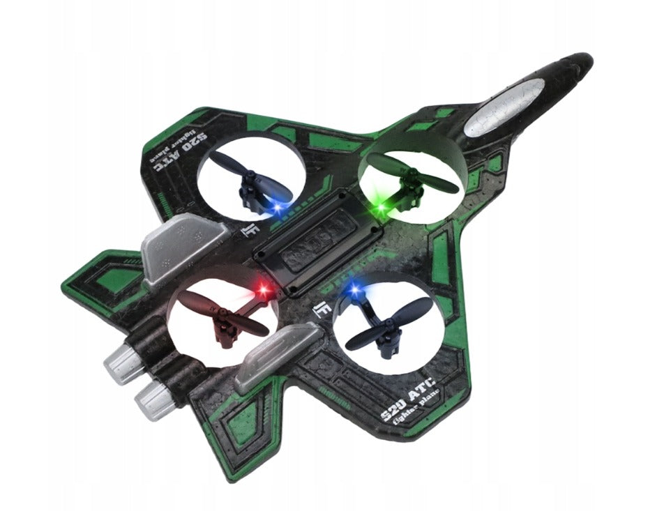 Styrofoam RC aircraft – remote control, LED, 360°