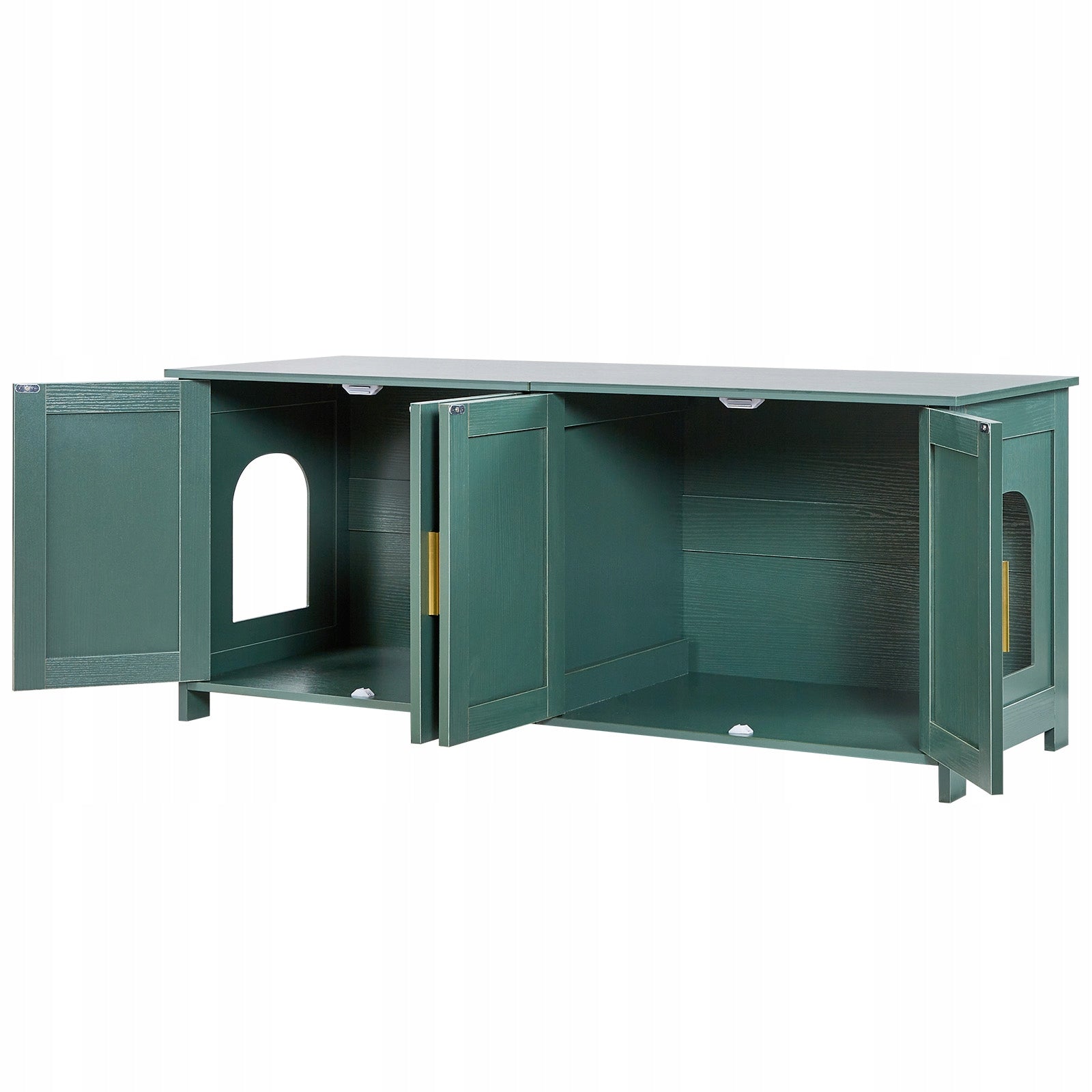 SucceBuy Cat Cuvette Cabinet Wooden 120x45x50CM Green Brand SucceBuy