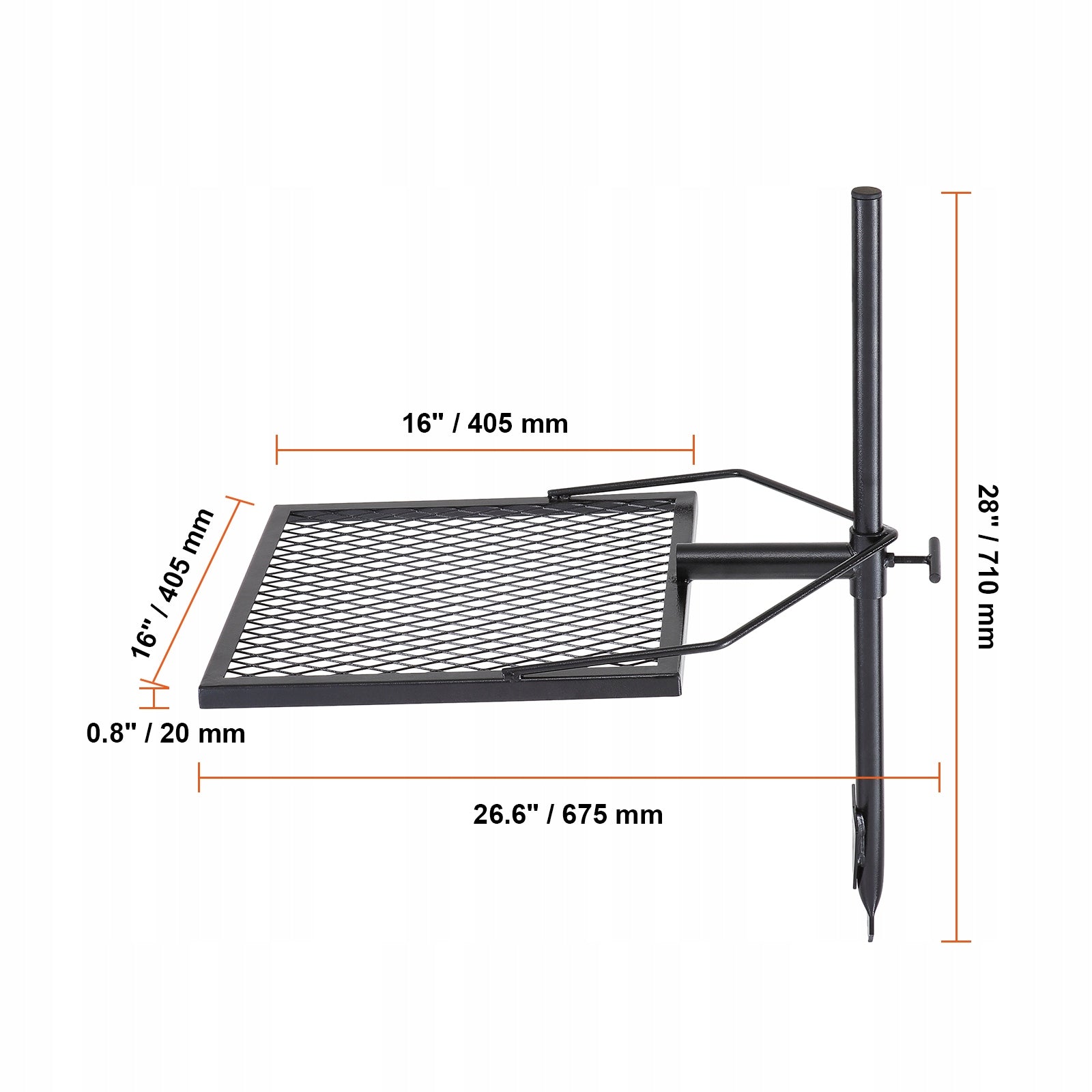 SucceBuy Charcoal Grill Rotary 675x405x710MM Load Capacity 6KG Premium Steel Manufacturer code LSYYKJDGL1