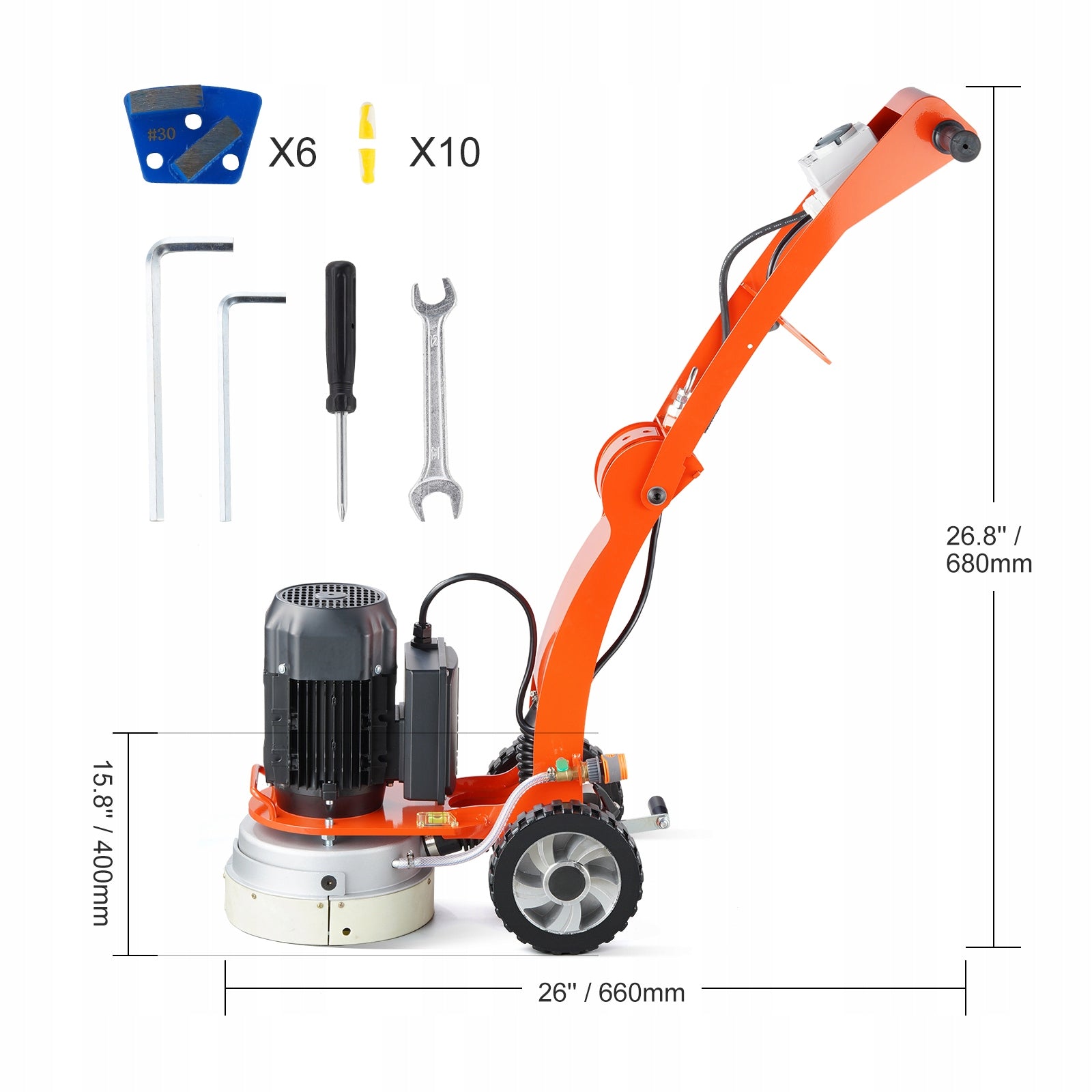 SucceBuy Concrete Floor Grinder 2200W 1430RPM 3KM Guided Manufacturer code HNTSGJJS1300C00