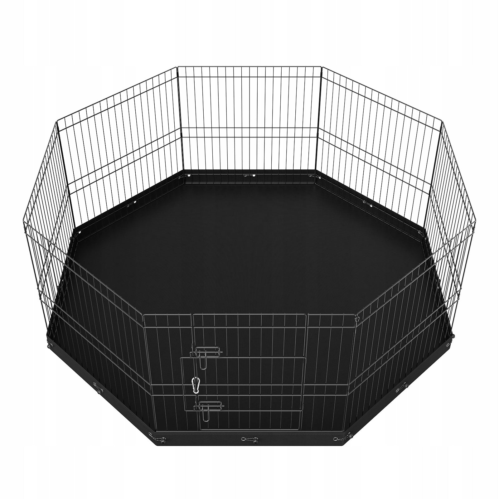 SucceBuy Folding Metal Exercise Fence For Dogs 8 Panels 24Cale Product width 160 cm