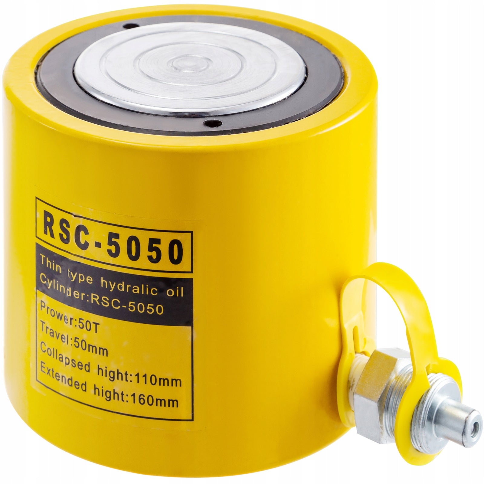 SucceBuy Hydraulic Cylinder With Empty Piston 9,8KG Capacity 50T 50MM Minimum lifting height 112 mm