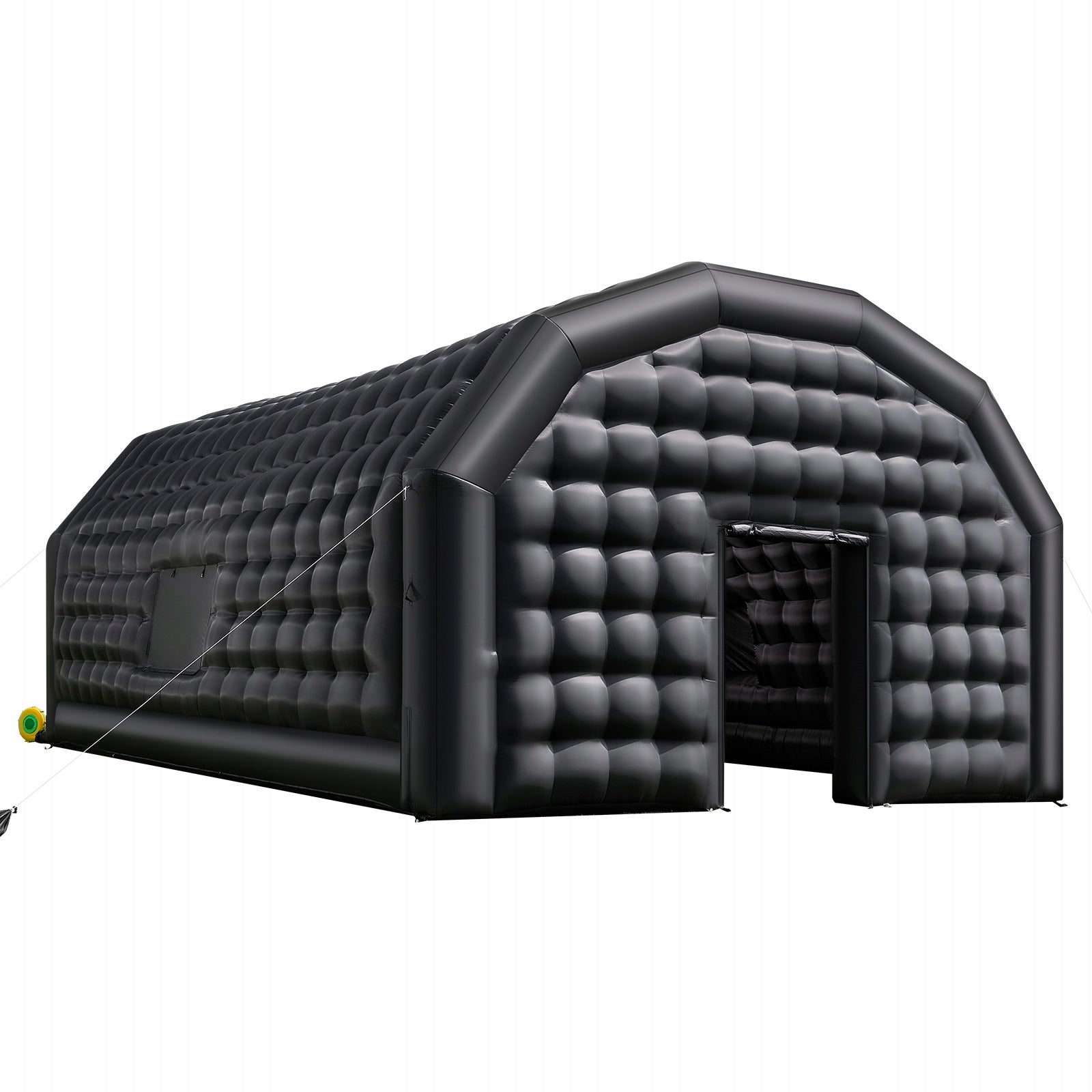 SucceBuy Inflatable Tent Black 8x6x4M With Blower 1100W And 2 Windows