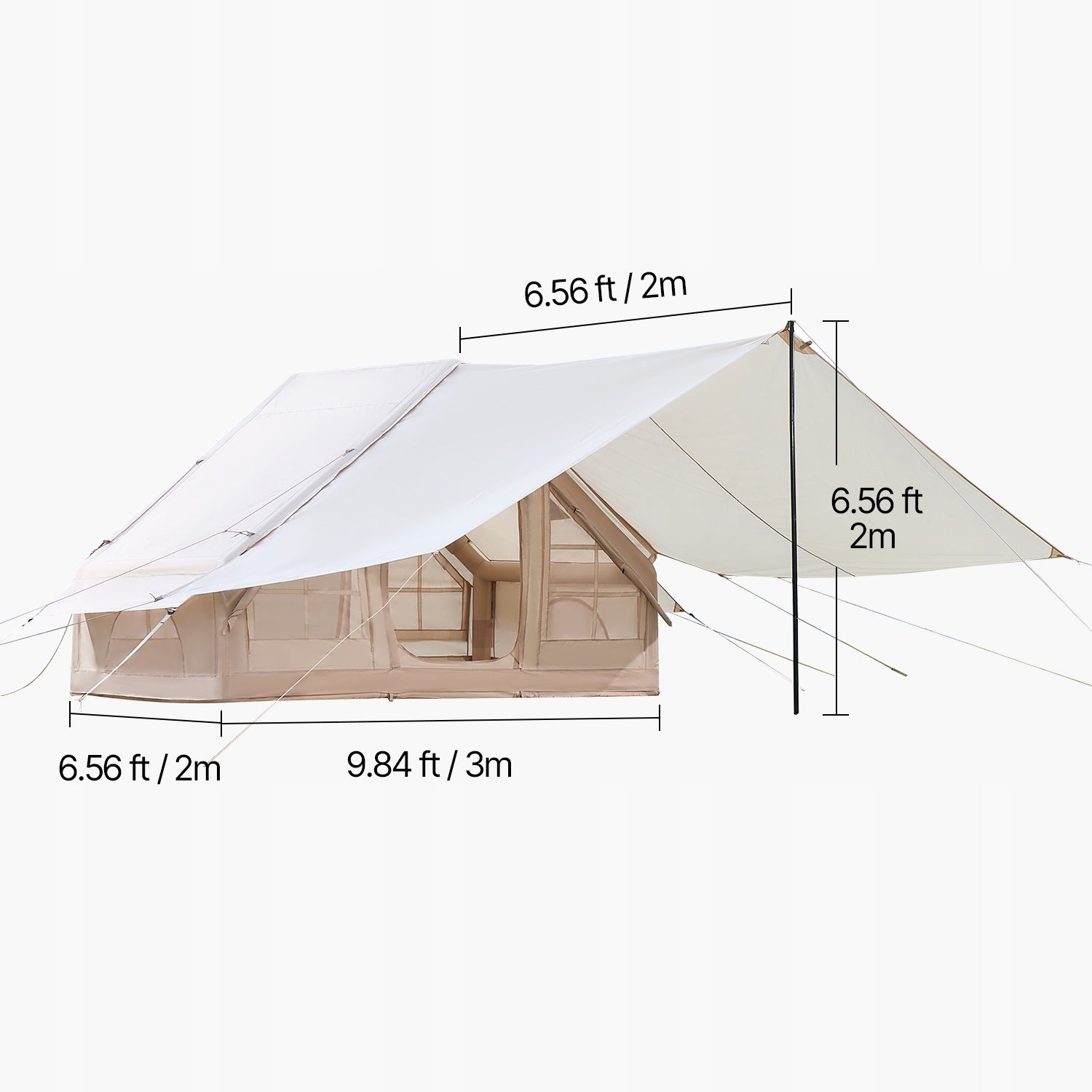 SucceBuy Inflatable Tent With Pump 3x2x2M 3-5 Person Oxford Fabric Manufacturer code KJZP