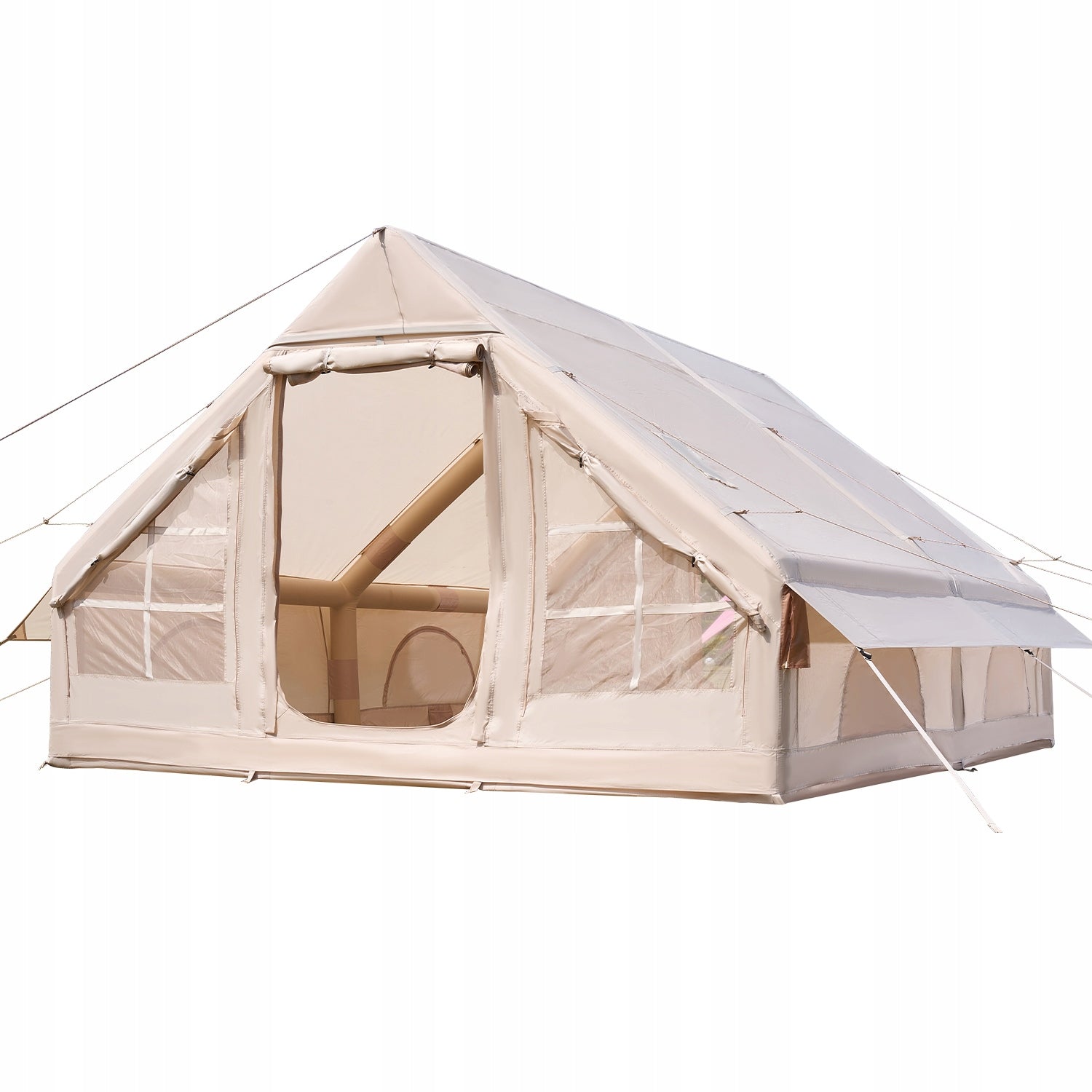 SucceBuy Inflatable Tent With Pump 4x3x2M 5-8 People Oxford Fabric