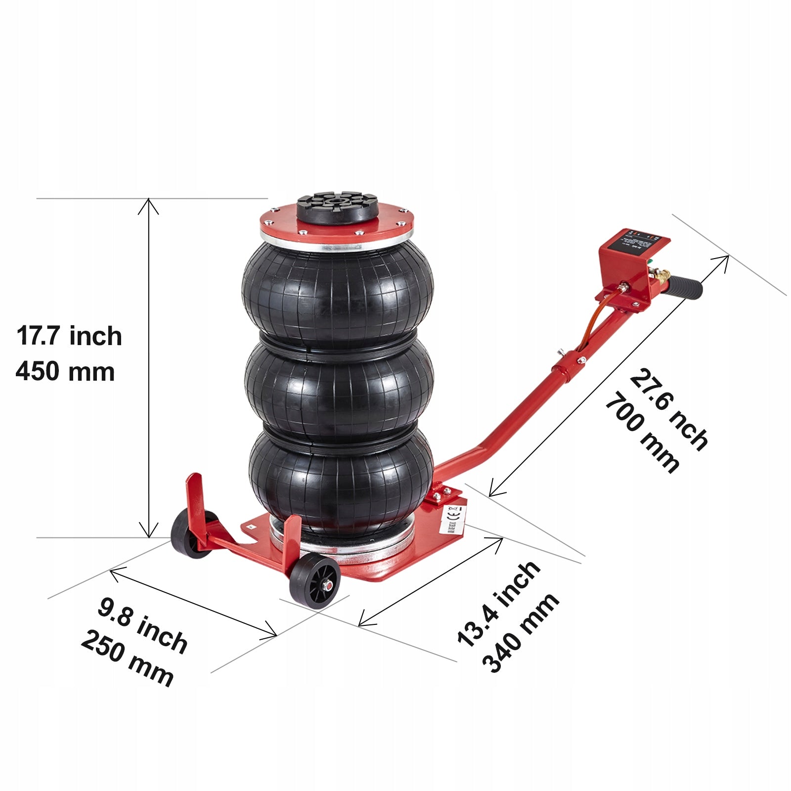 SucceBuy Pneumatic Lift 3T Lift Height 140-450MM Ice Cream Maximum lifting height 450 mm