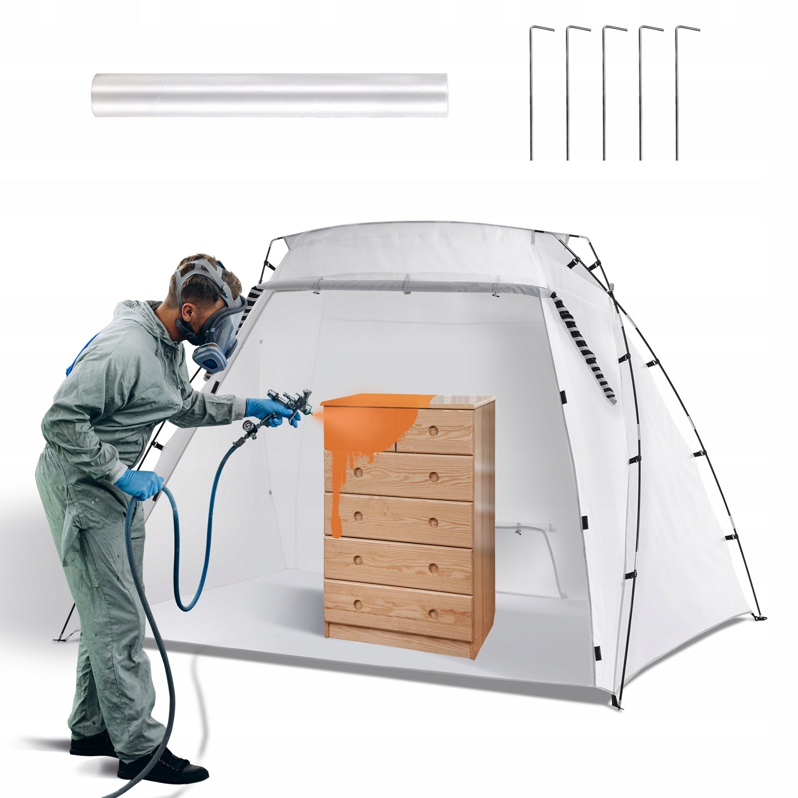 SucceBuy Portable Spray Paint Tent 228x158x158CM 2,31KG Brand no brand