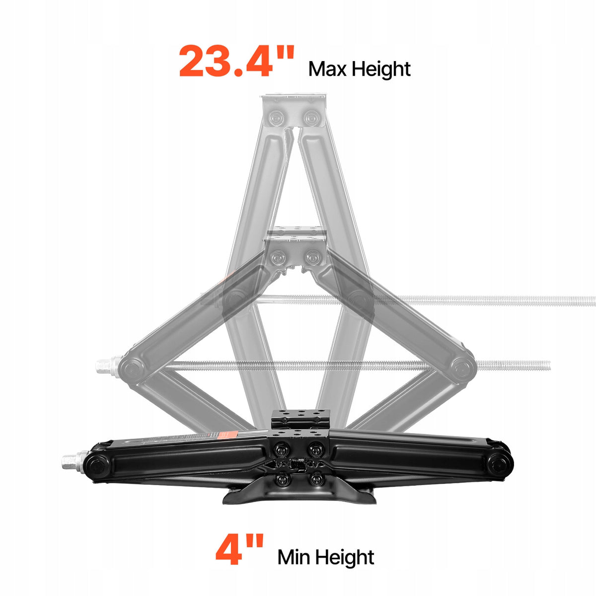SucceBuy Scissor Lift 4Pcs Load Capacity 4082KG Height 10,3-59,5CM Maximum lifting height 595 mm