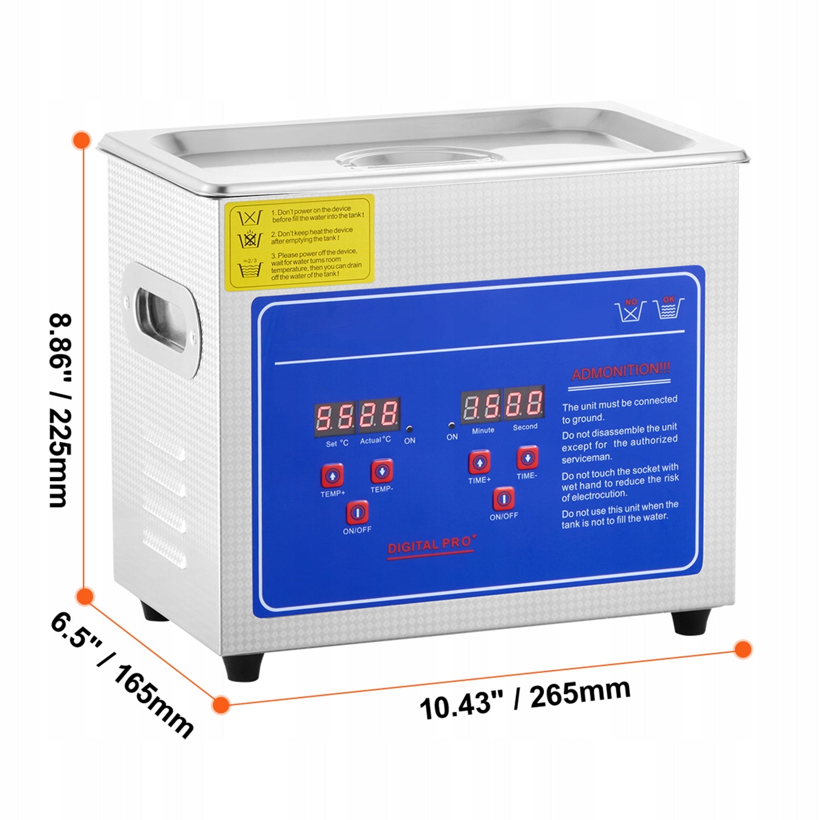 SucceBuy Stainless Steel Ultrasonic Cleaner 3L 220V 40KHz With Basket Manufacturer code JPS-20ACSB