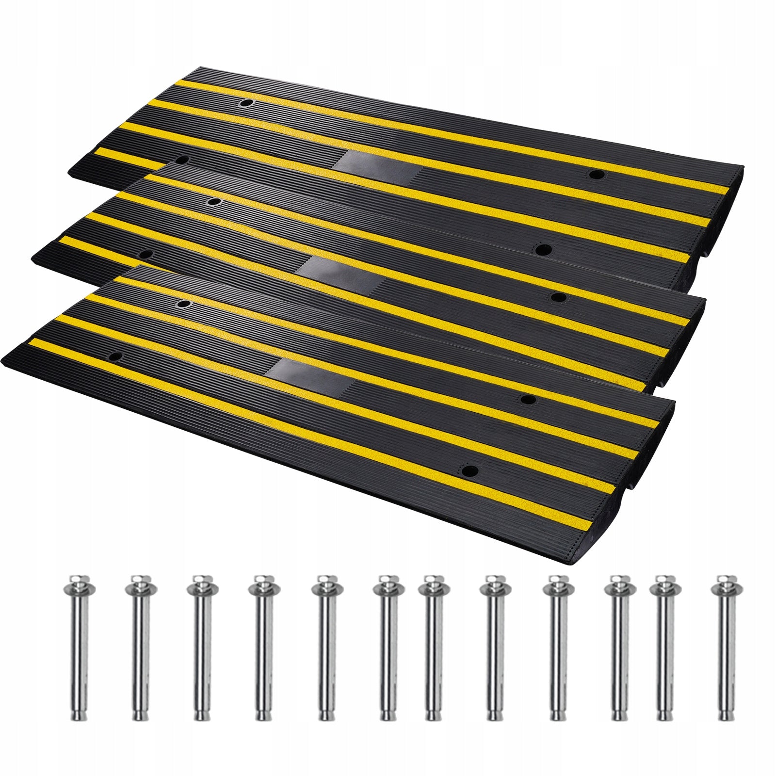 SucceBuy Threshold Ramp 3Pcs 122x40.5x6.5CM Load Capacity 15T Curb Ramp Manufacturer code ZXDBLYPDGB