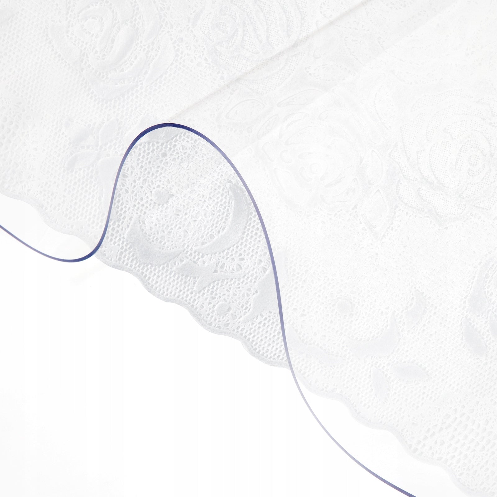 SucceBuy Transparent PVC Waterproof Tablecloth 40"x72" 1,5MM Thickness Product height 101.6 cm