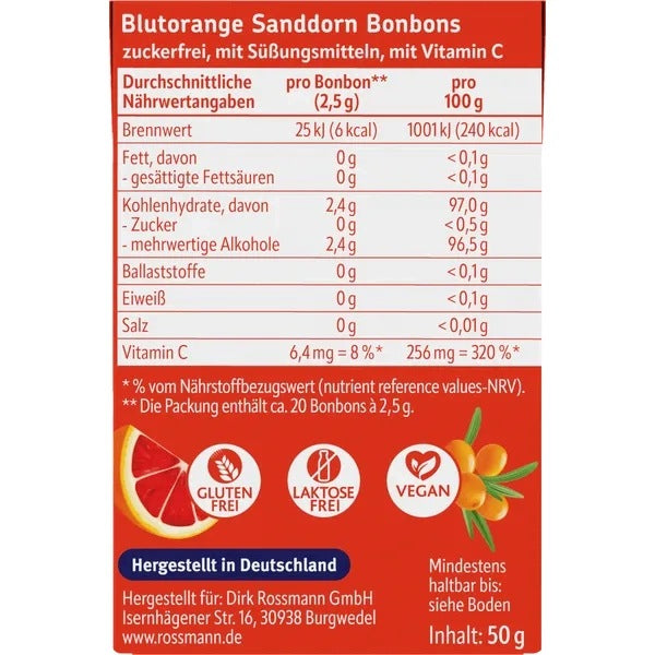 Suction Candy Red Orange Without Sugar Lozenges Without Gluten Vegetable Packaging status original