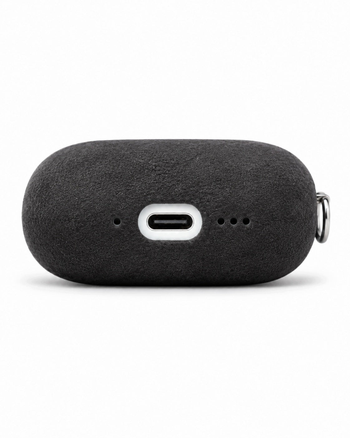 Suede Protective Airpods 4 gen PREMIUM CASE Black PENDANT Brand Apple
