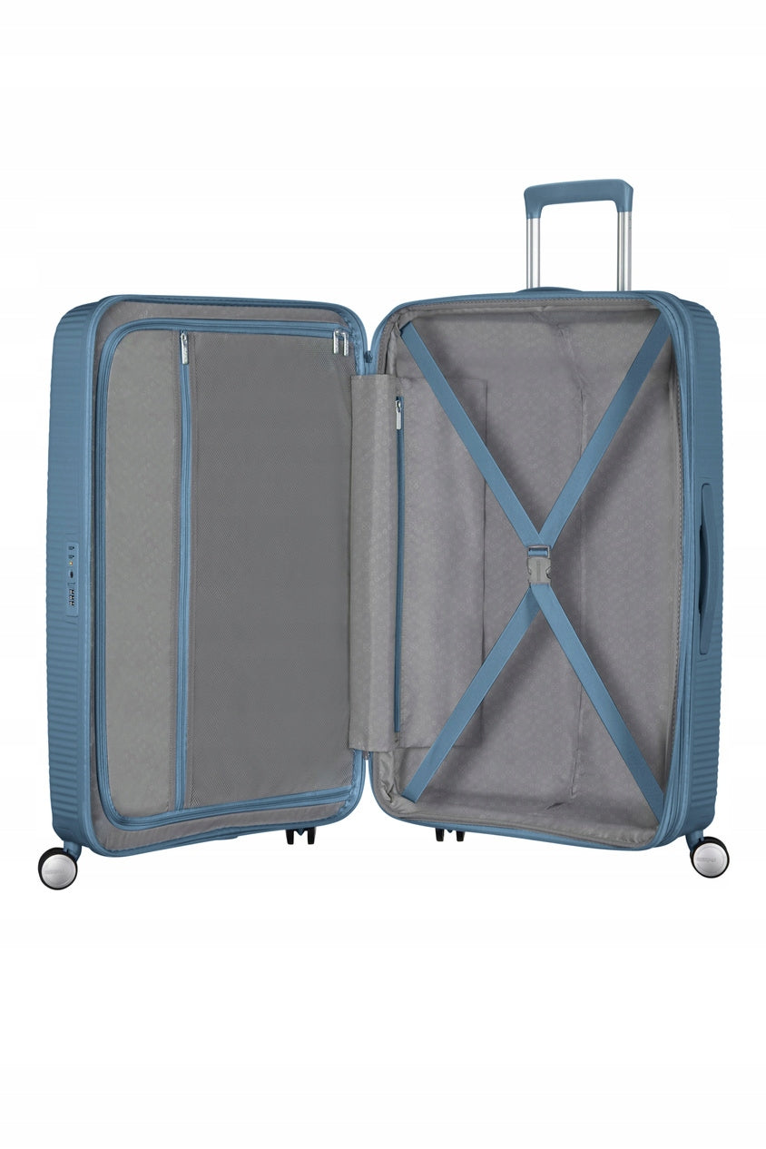 Suitcase American Tourister Soundbox 77cm enlarged blue Packaging status original