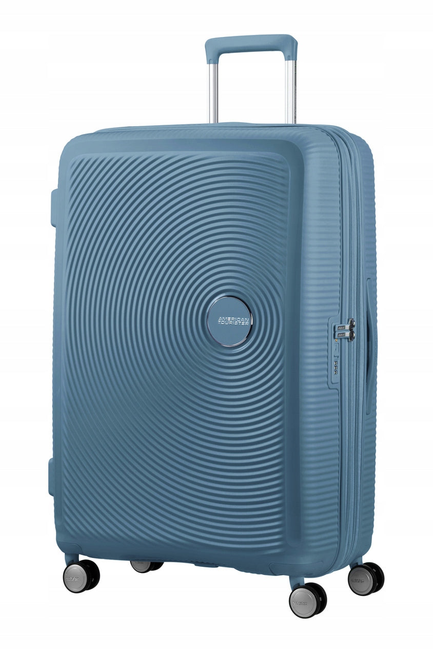 Suitcase American Tourister Soundbox 77cm enlarged blue