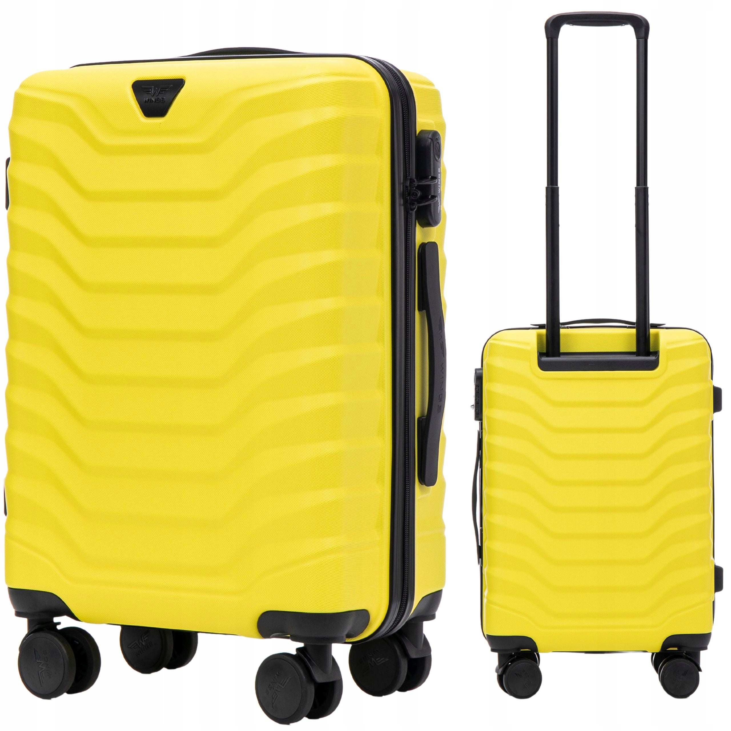 Suitcase SMALL cabin WINGS Travel luggage on 4 wheels with ABS hard