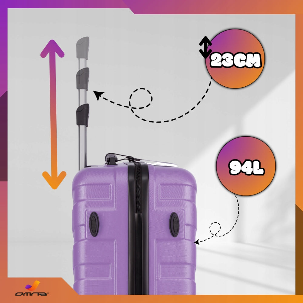 Suitcase large travel sturdy bag luggage trunk light wheels airplane 94L Manufacturer code ARIZONA