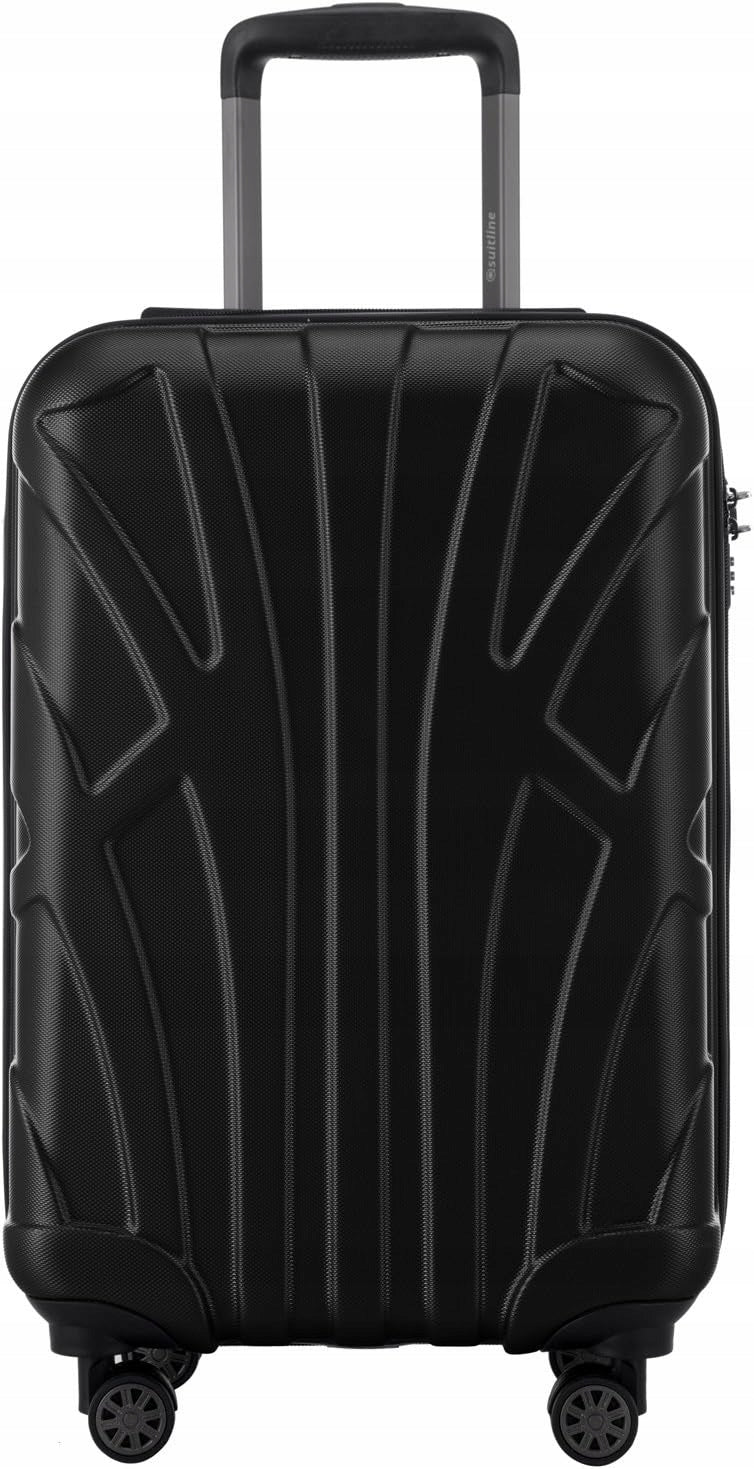Suitline Handheld Suitcase on Studs 34 l Black Hard Cabin Height 55 cm