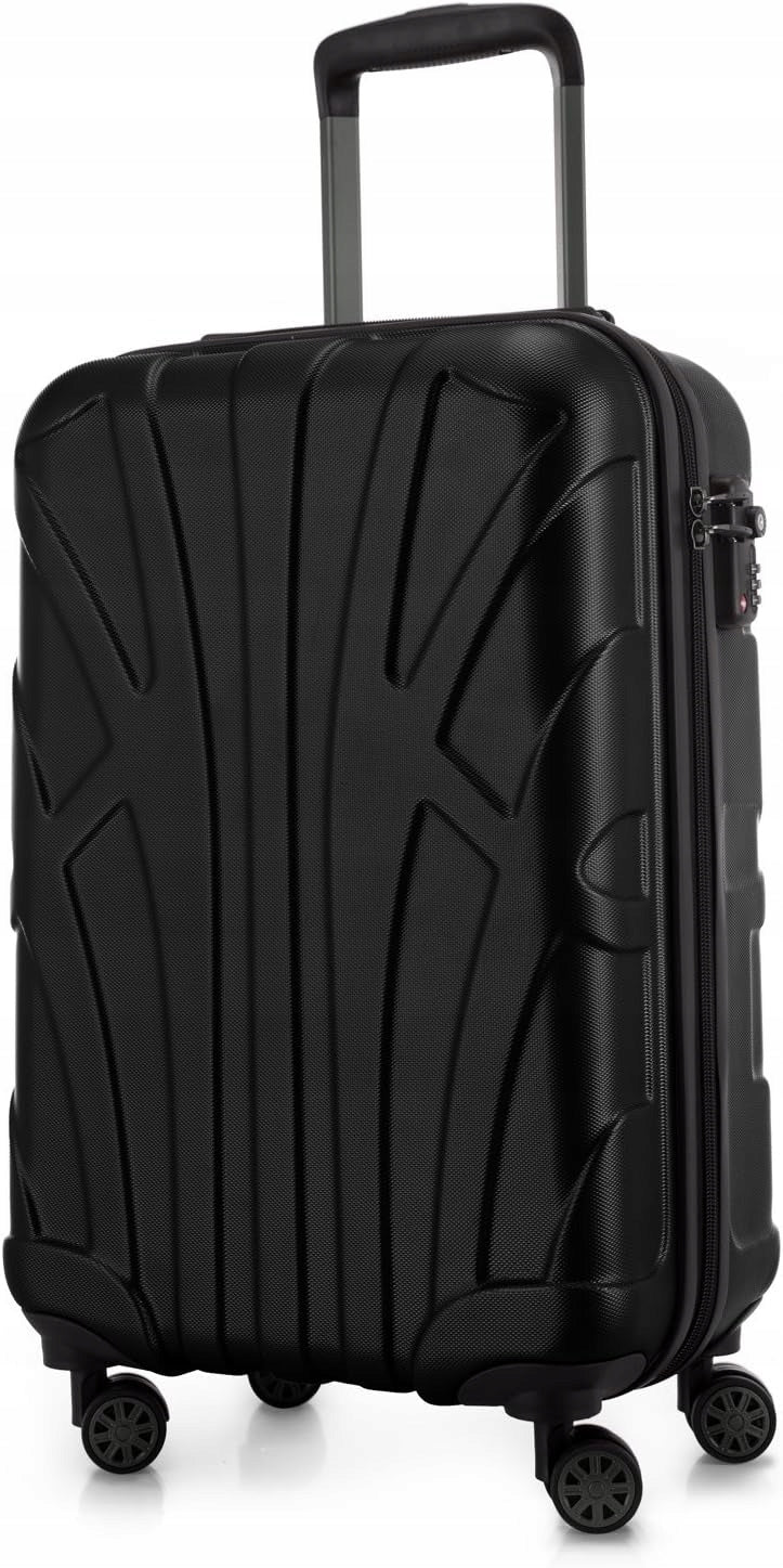 Suitline Handheld Suitcase on Studs 34 l Black Hard Cabin
