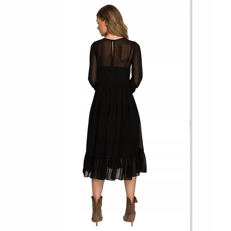 Kleid für Damen S319, schwarz