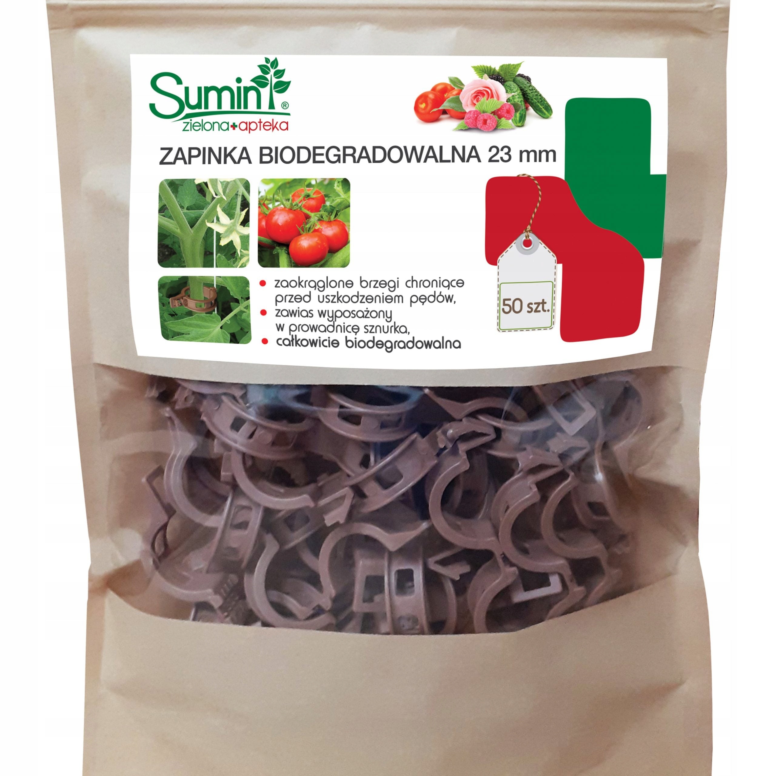 Sumin clasp clip biodegradable for plants 23mm 50pcs Manufacturer code 7833