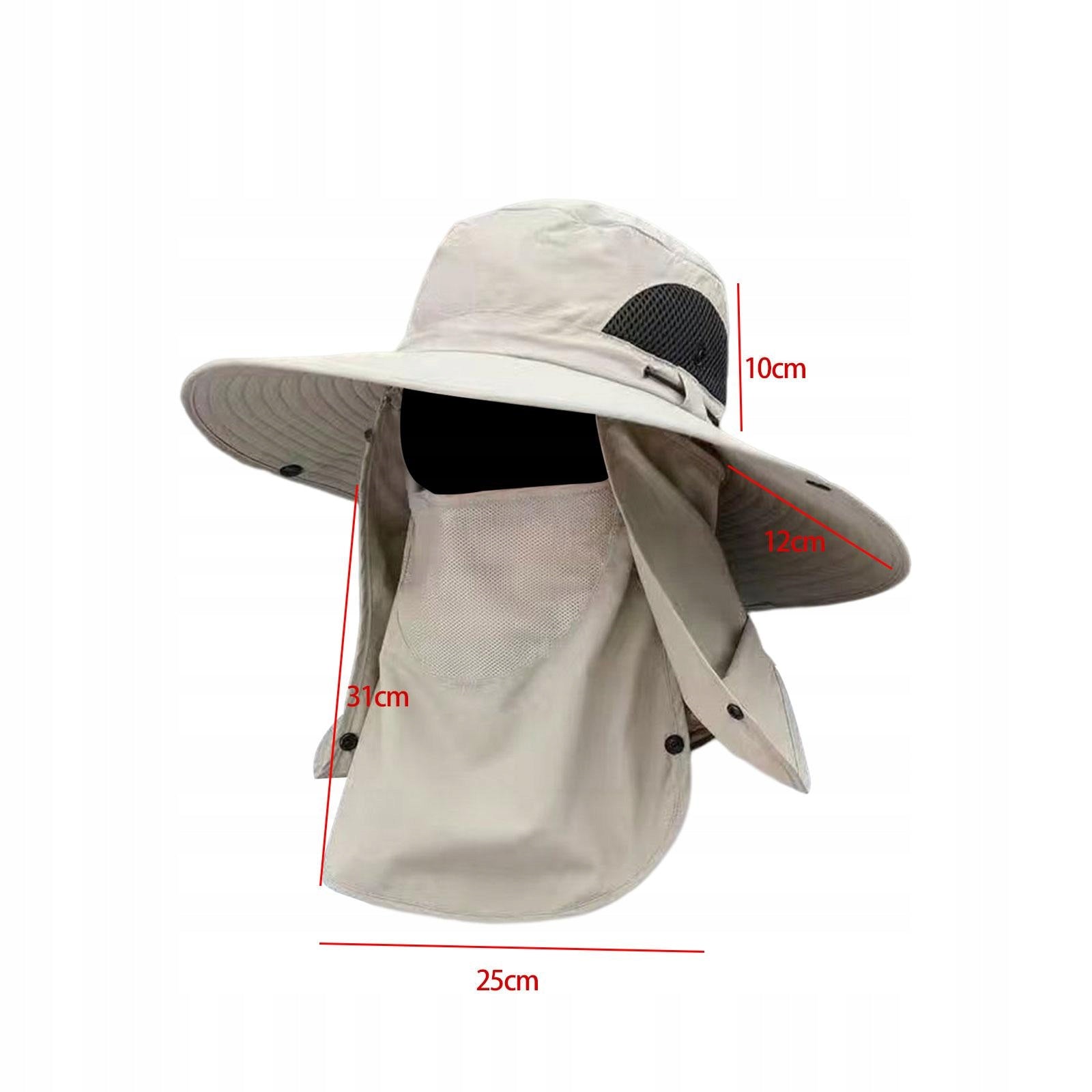 Sun Cap with Detachable Face Neck Flap Cover Beige EAN (GTIN) 0787953316449