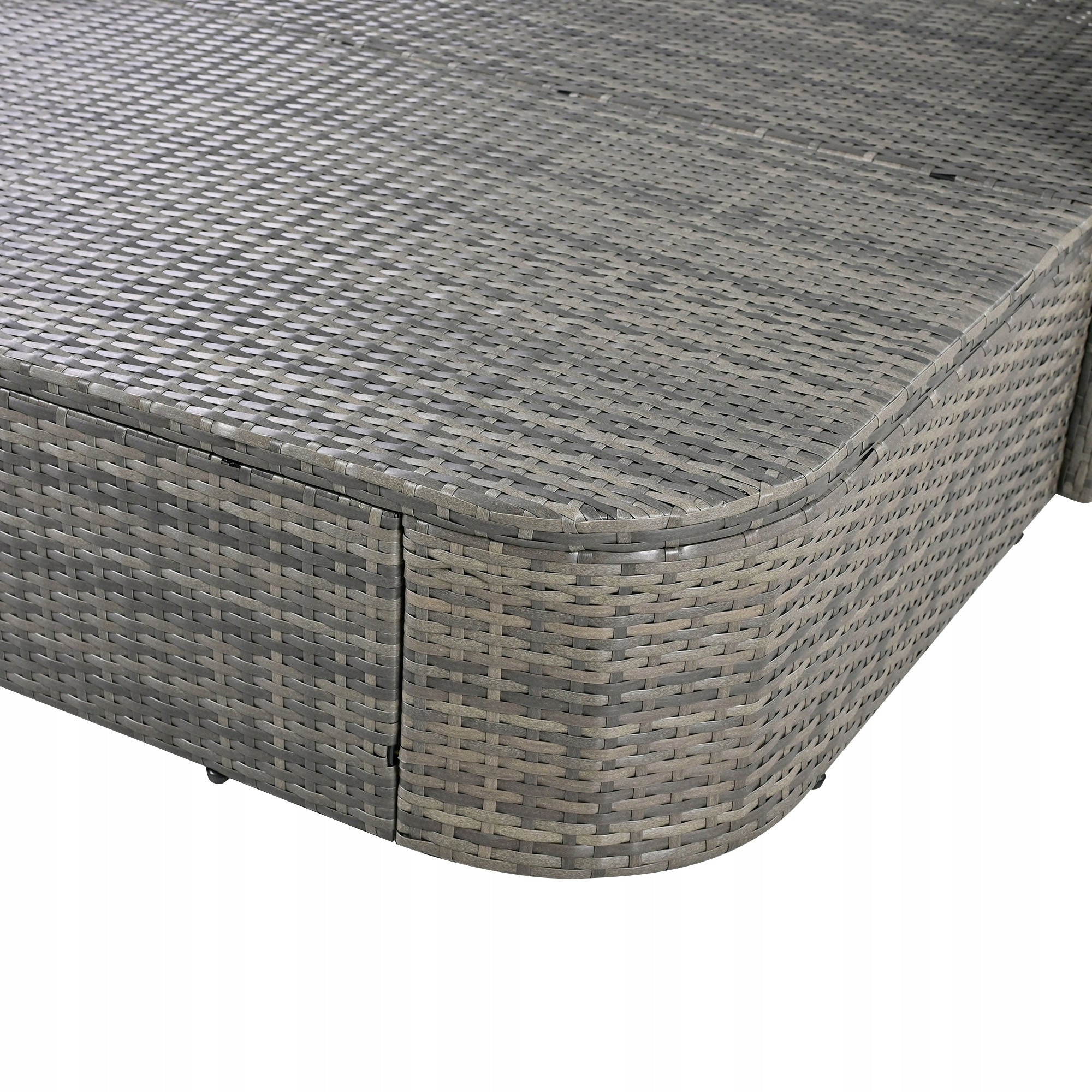 Sun Island Garden Recreational Chair Double Seat Rattan PE Color gray