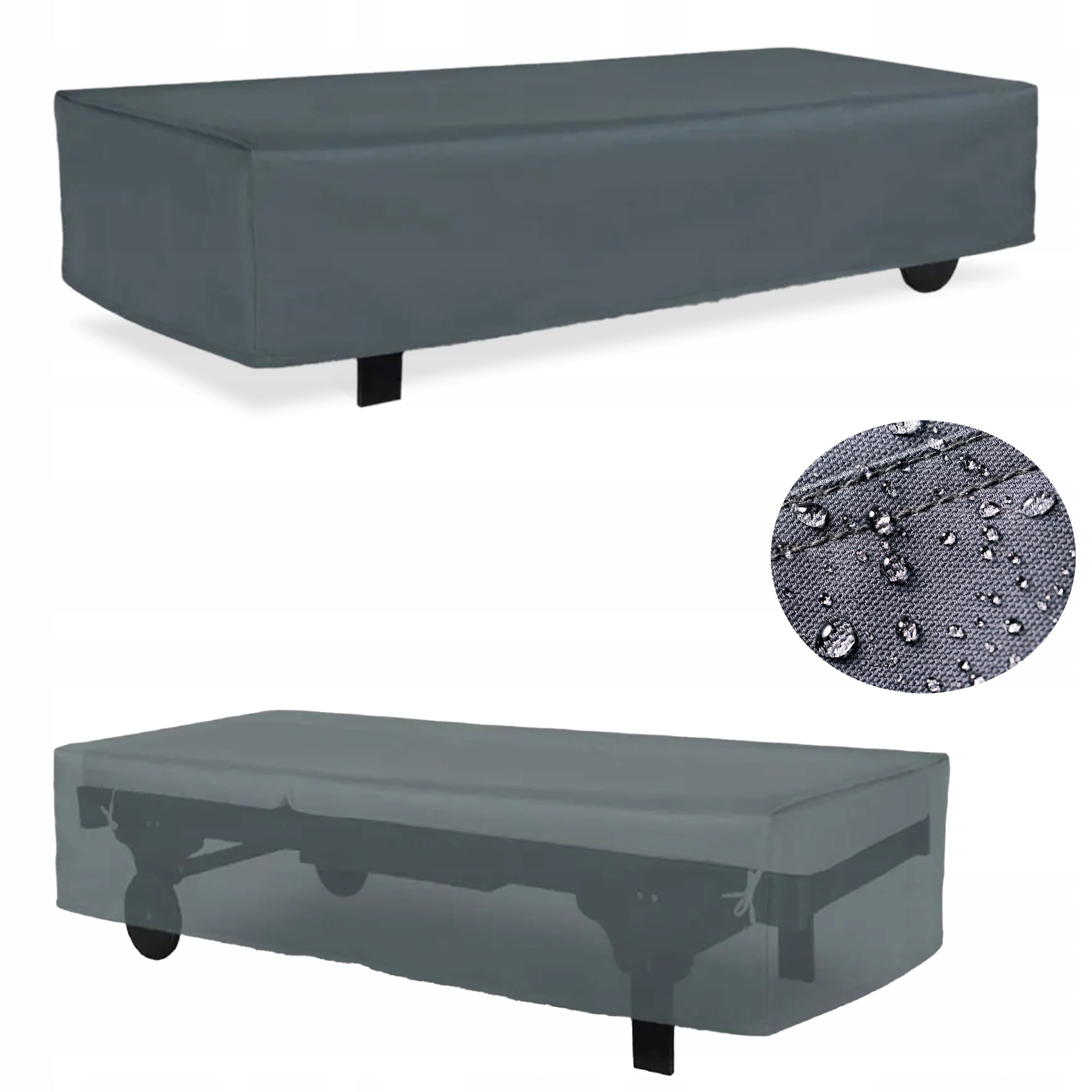 Sun Lounger Cover Garden Furniture Waterproof 205x100x70cm Protective Strong
