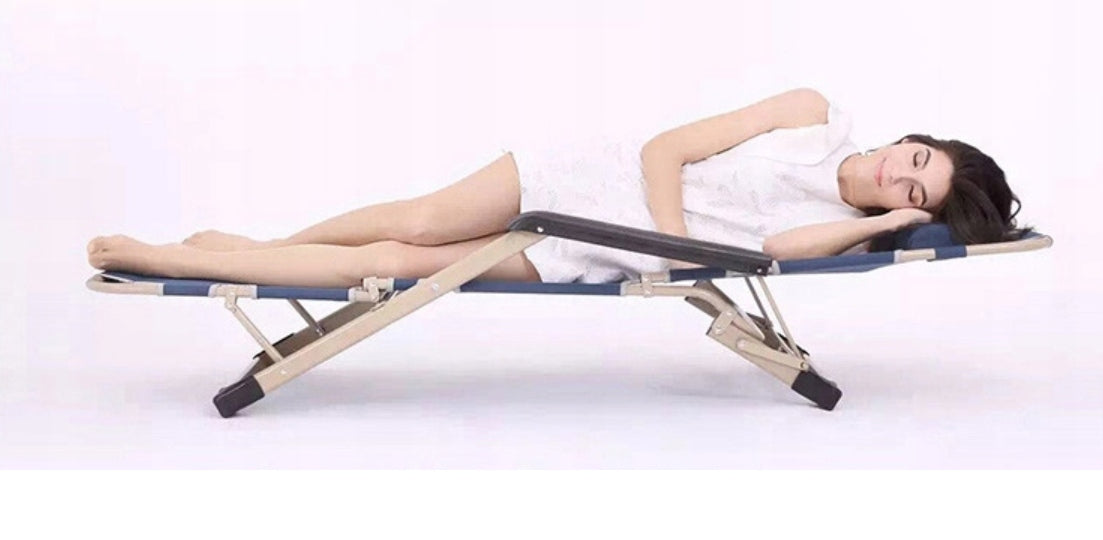 Sun Lounger Garden Chair ELEGANT FOLDING REINFORCED Color blue