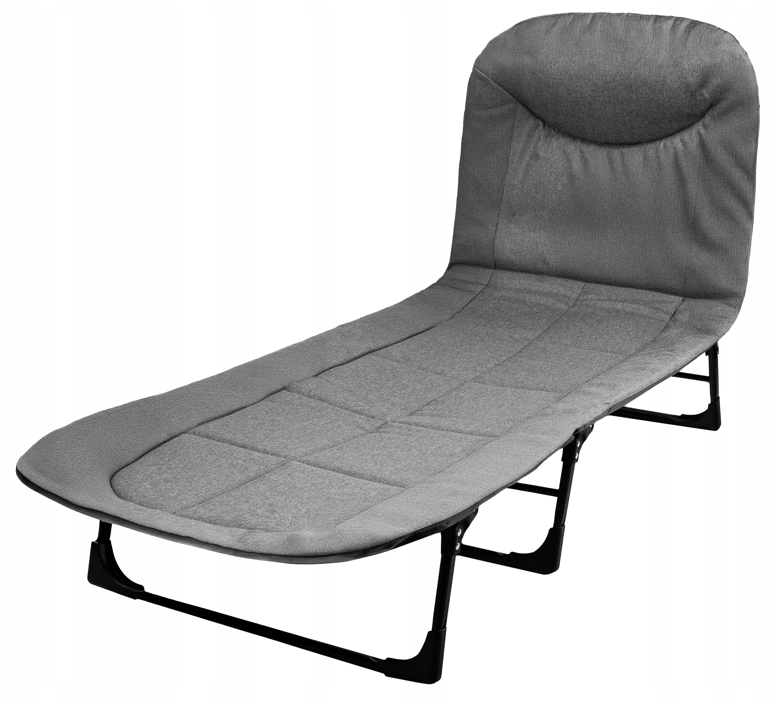 Sun Lounger Garden Travel Bed Mattress Lightweight Portable Field Color gray