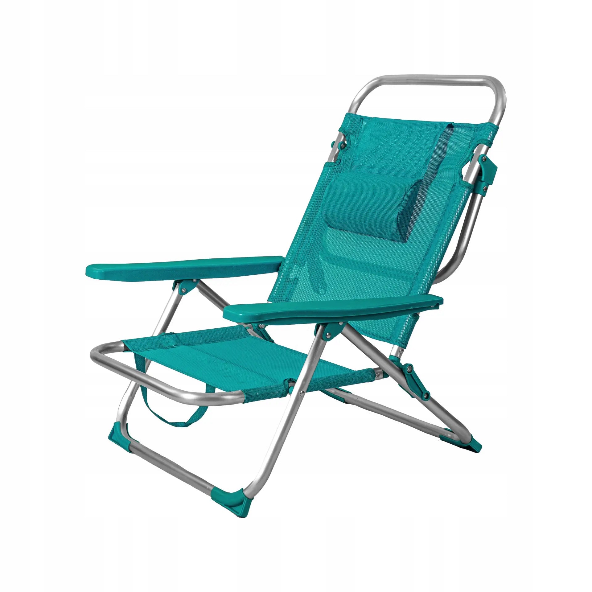 Sun Lounger / Hiking Chair 2in1 Turquoise Pocket Headrest Captain Mike Manufacturer code 310005427
