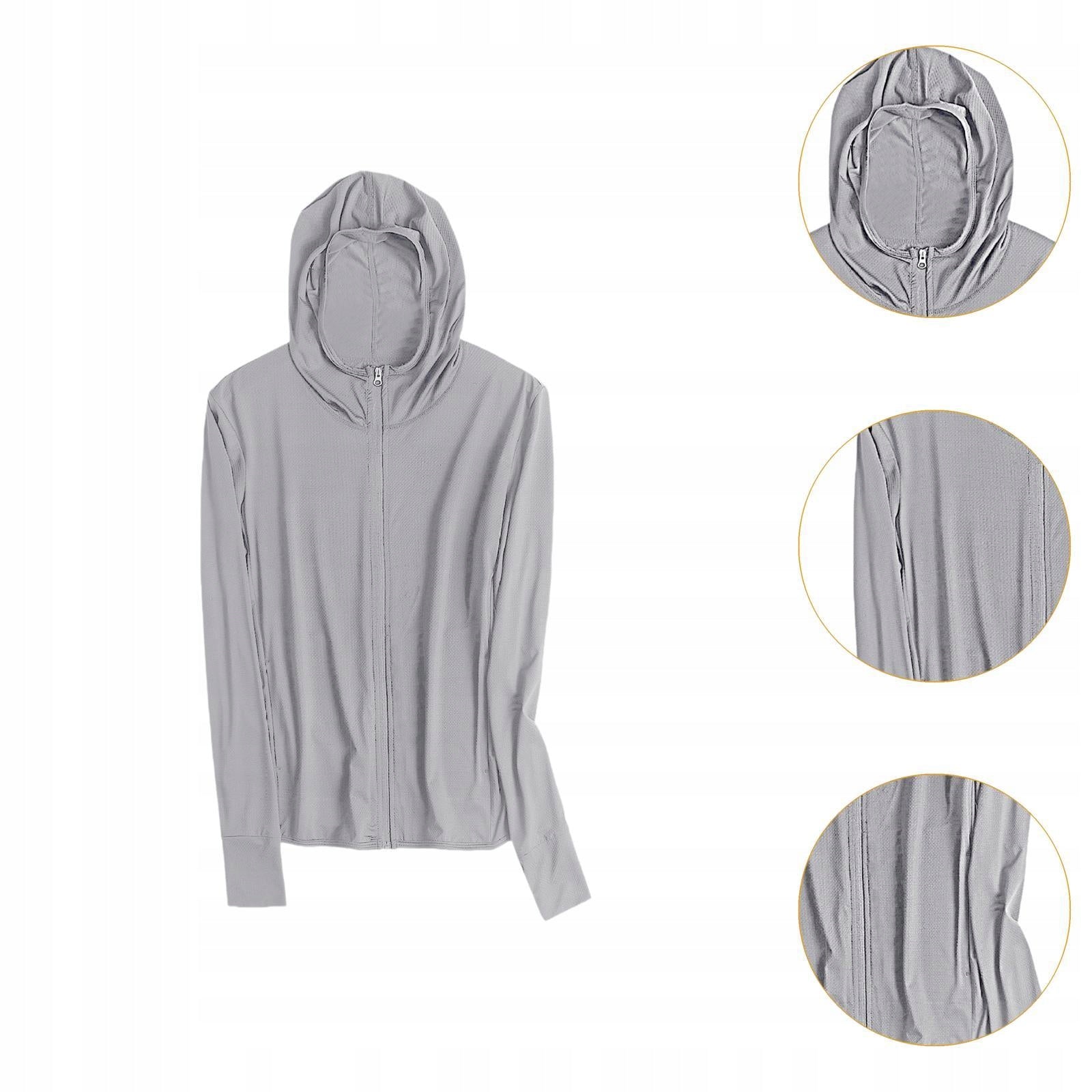Sun Protection Jacket Clothing Cooling Hoodie Breathable Hoodie Light Grey Color multicolor