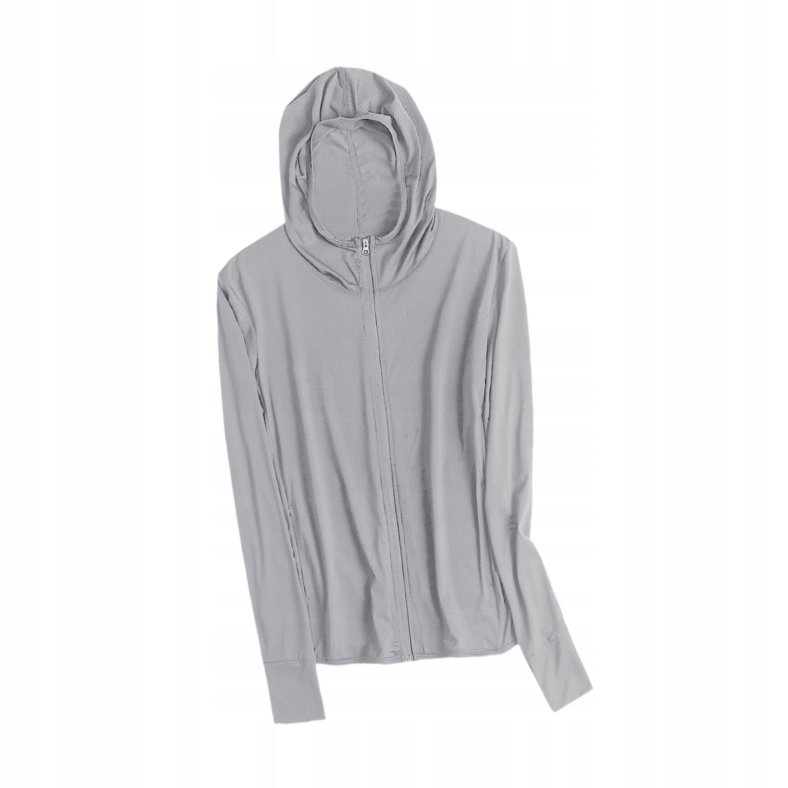 Sun Protection Jacket Clothing Cooling Hoodie Breathable Hoodie Light Grey Sleeve sleeveless