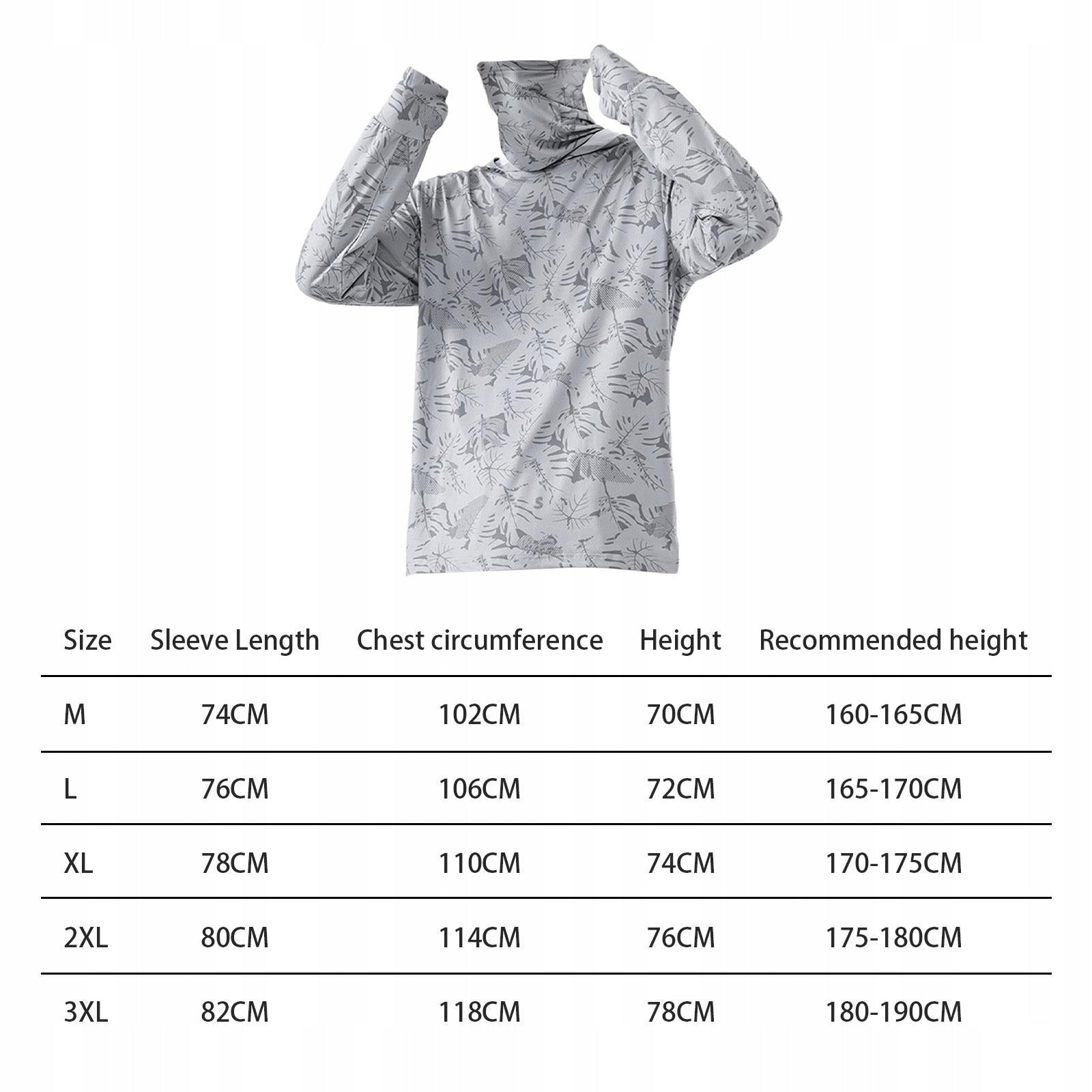 Sun Protection Jacket Men's Hoodie Long Sleeve Lightweight L Light Gray Packaging status original