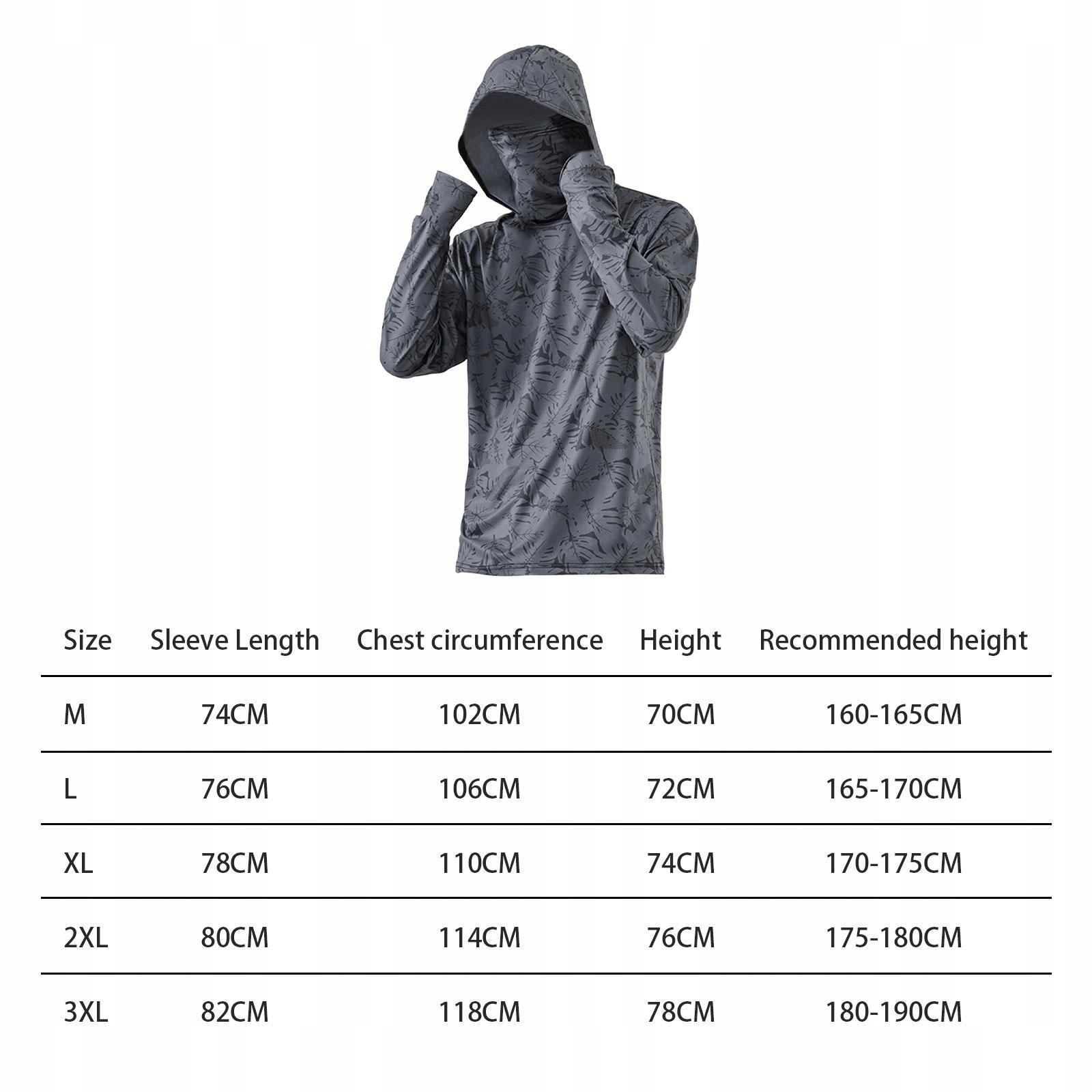 Sun Protection Jacket Men's Hoodie Long Sleeve Lightweight M Dark Gray Size M