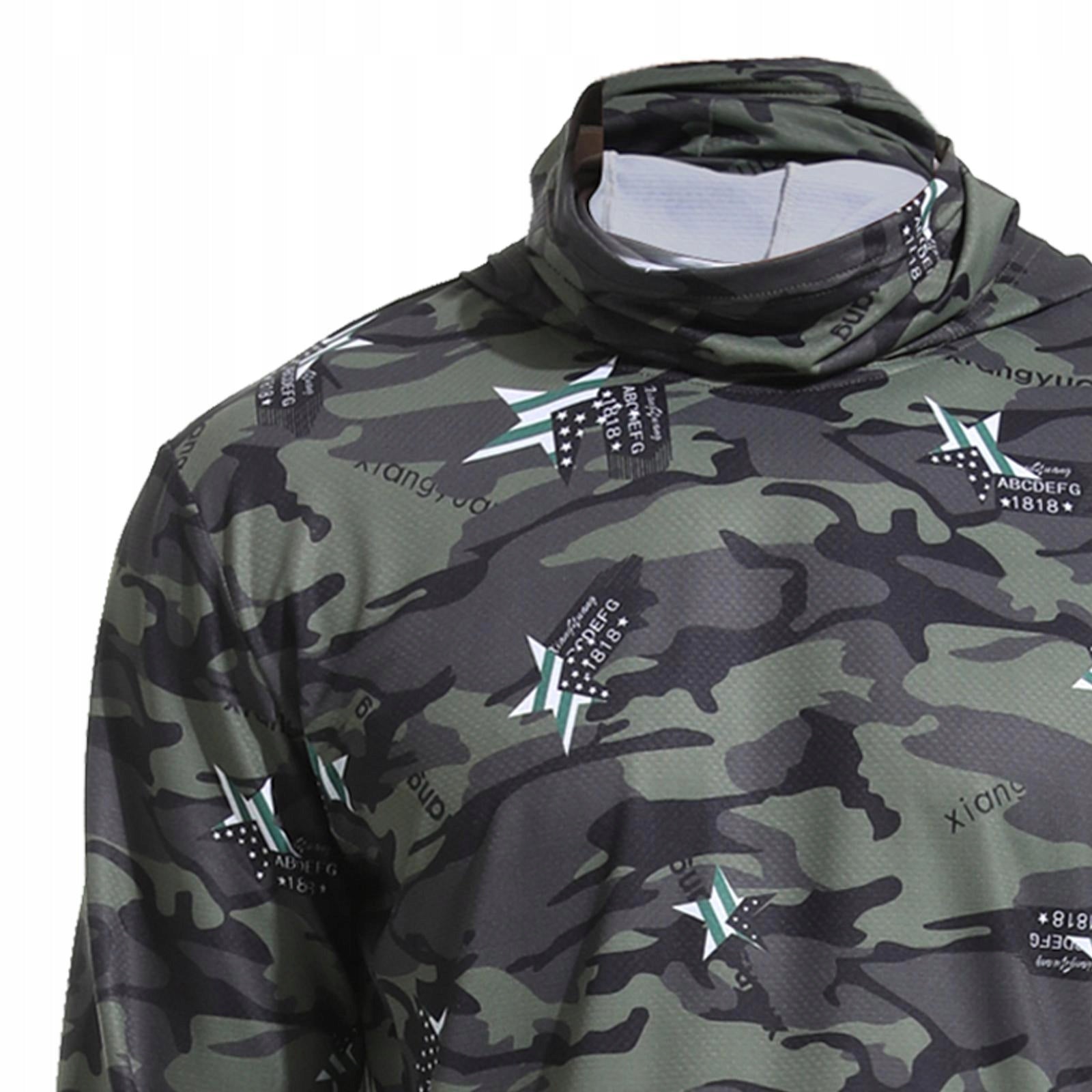Sun Protection for Men, Hoodie Shirt, Fishing Shirt, Comfortable, M Green Size M