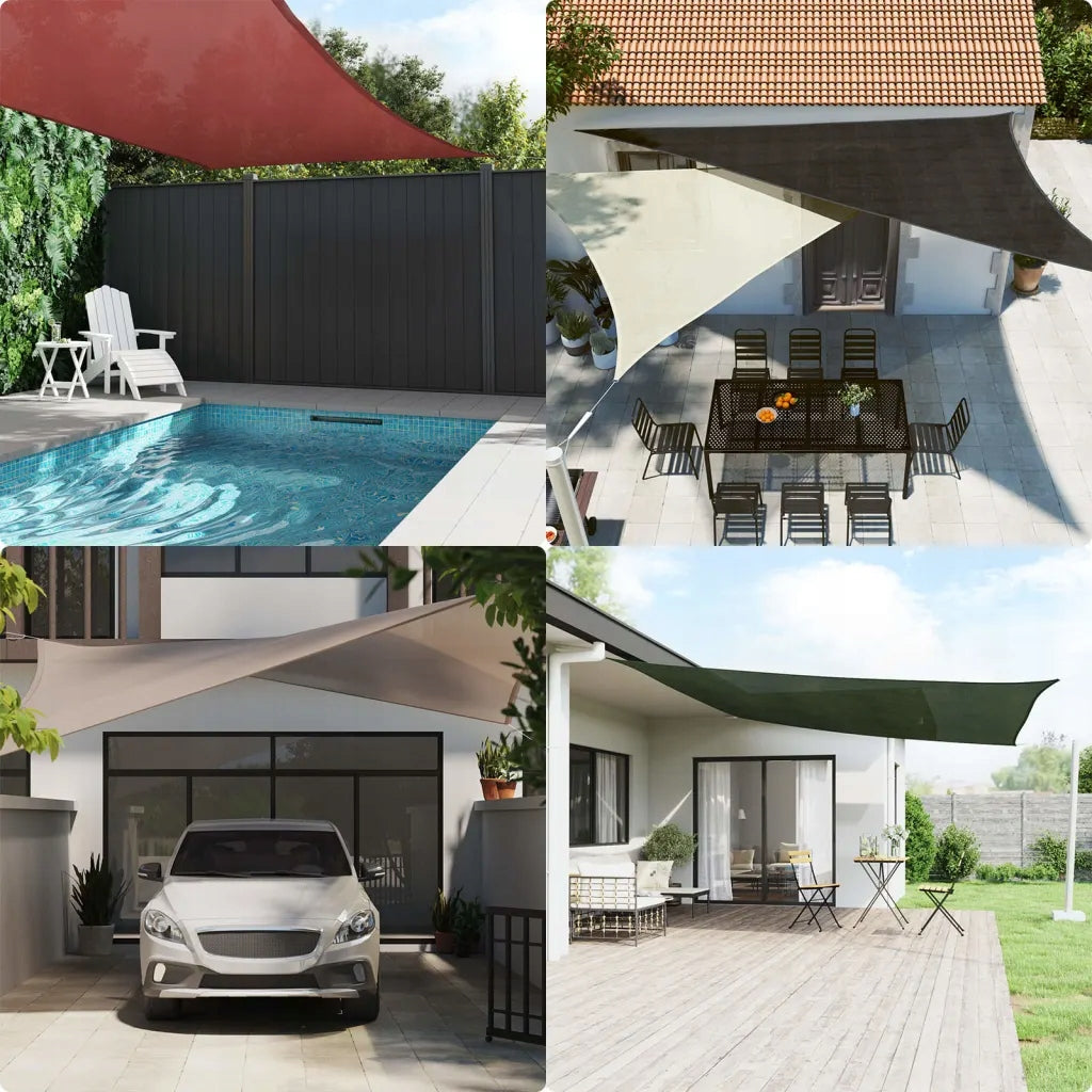 Sun sail, 160 g/m², cream, 2,5x3 m, HDPE Color beige
