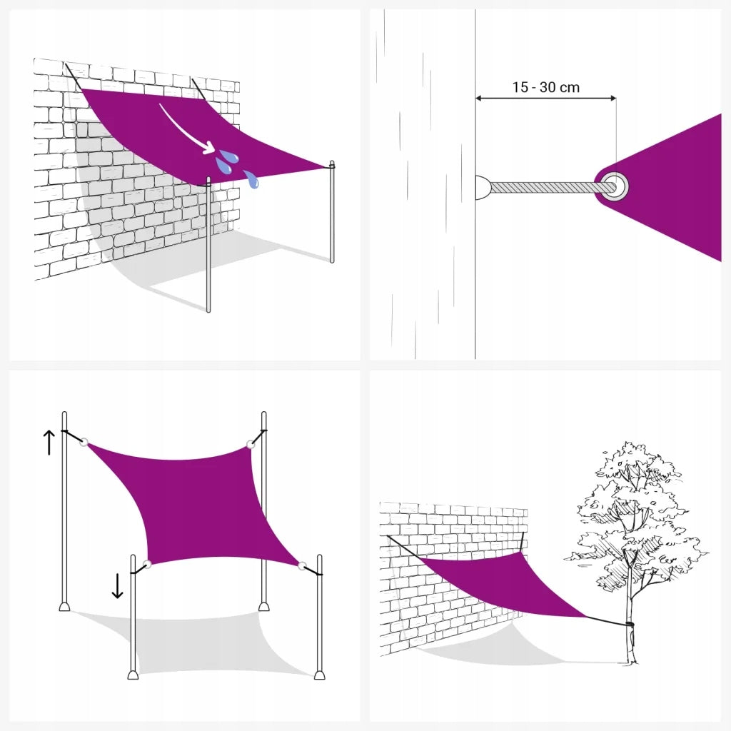 Sun sail, 160 g/m², white, 2,5x4 m, HDPE Manufacturer VidaXL