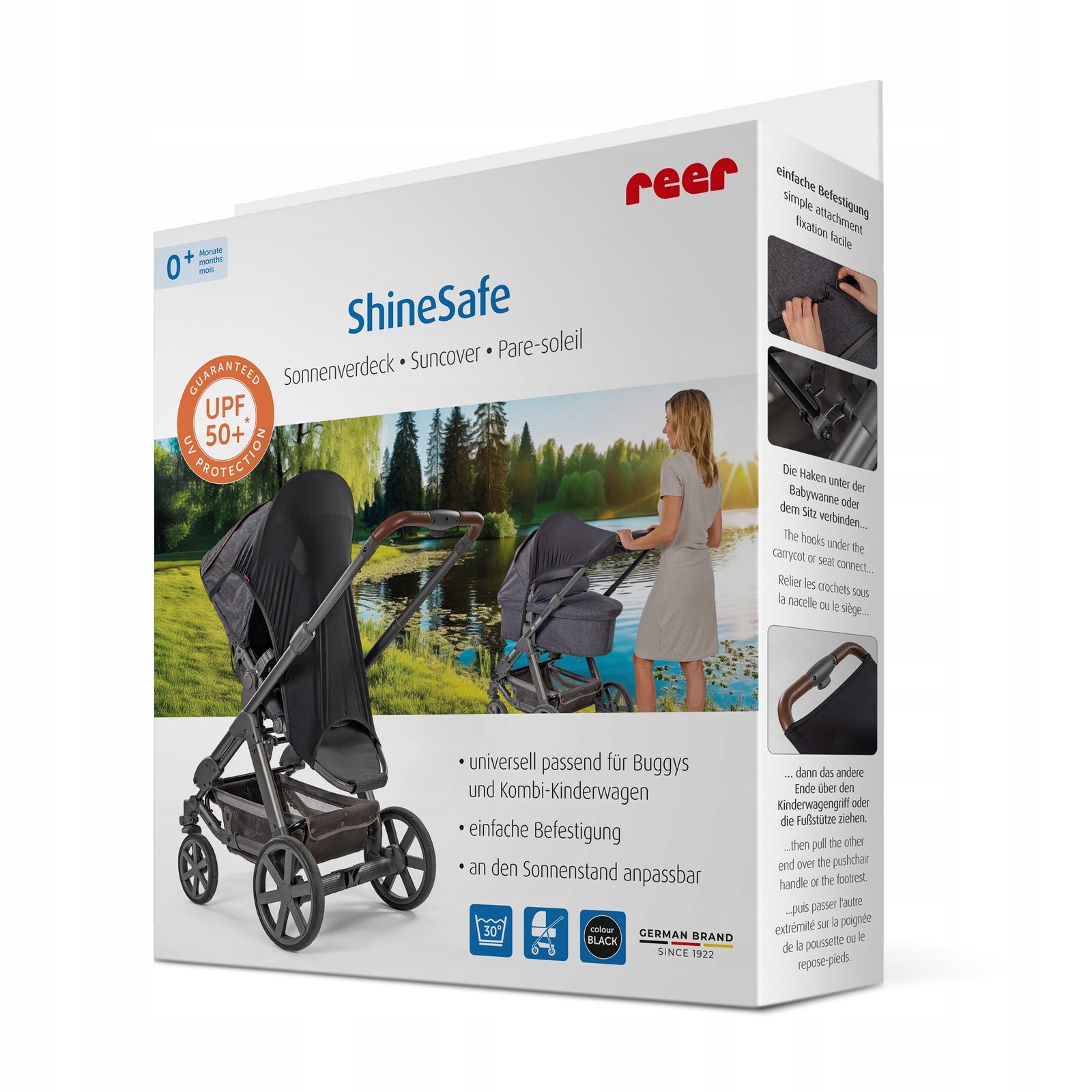 Sun visor cover for stroller gondola stroller UV 50+ REER Packaging status original