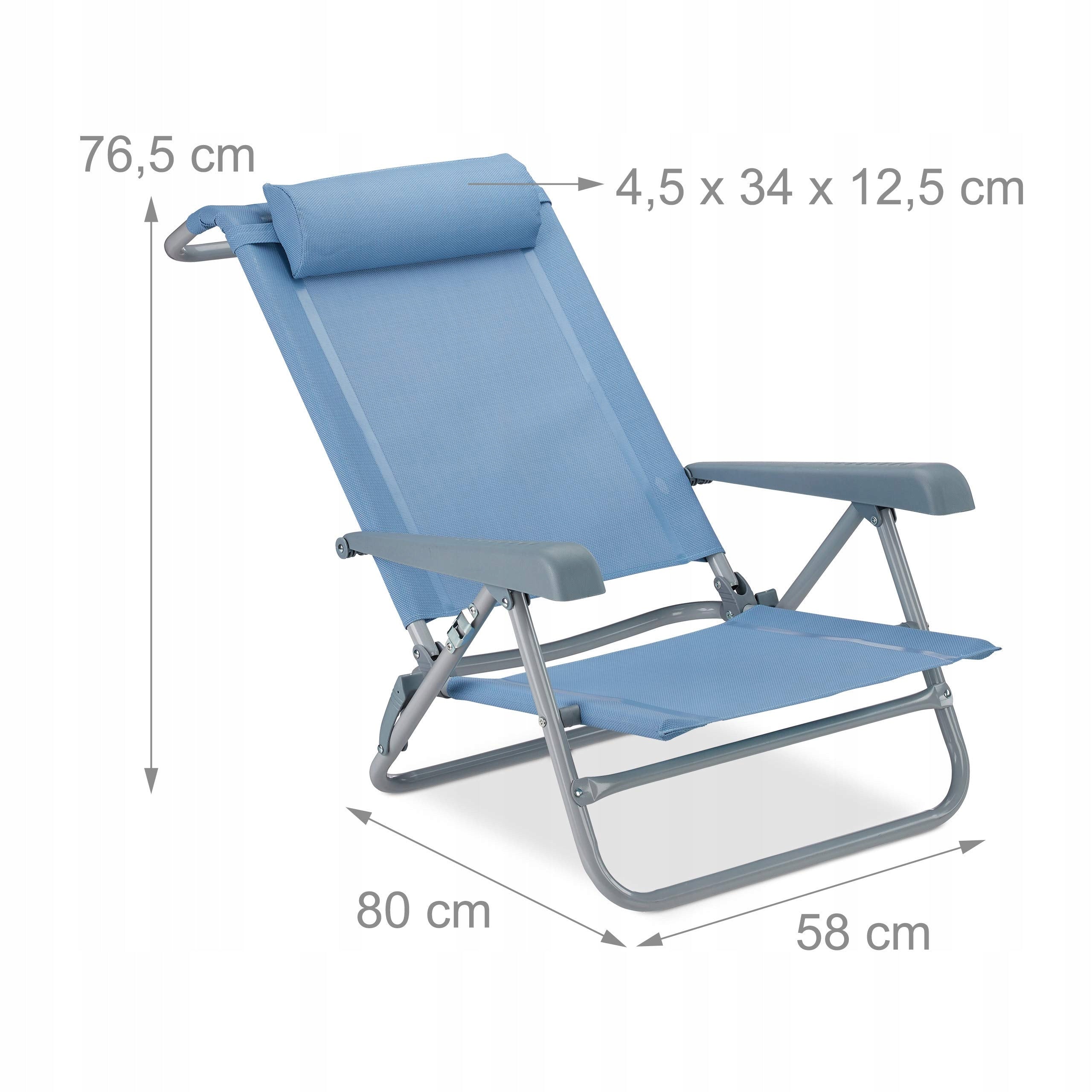 Sunbed steel blue Relaxdays Kind sunbed